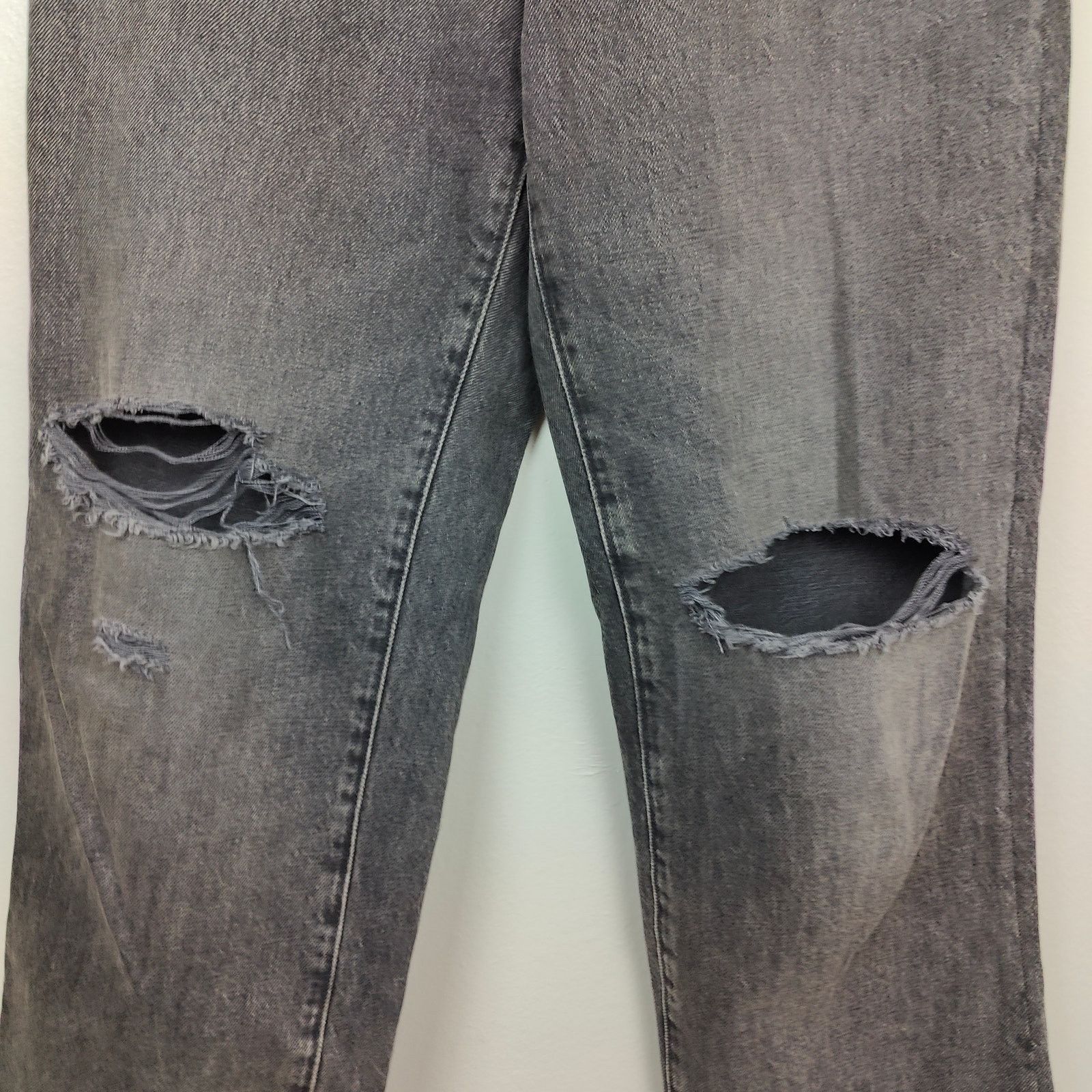 Madewell Madewell Baggy Straight Jeans Womens 26 Charcoal Cavell Wash Size 26" / US 2 / IT 38 - 4 Thumbnail