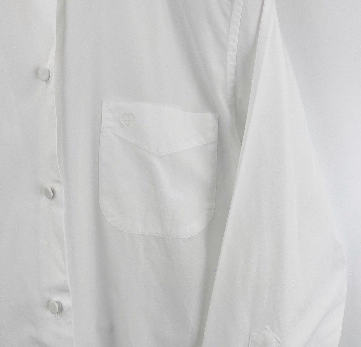 Gucci Gucci/Pocket Double G Embroidered Long Sleeve Shirt K12 Size XS / US 0-2 / IT 36-38 - 5 Thumbnail