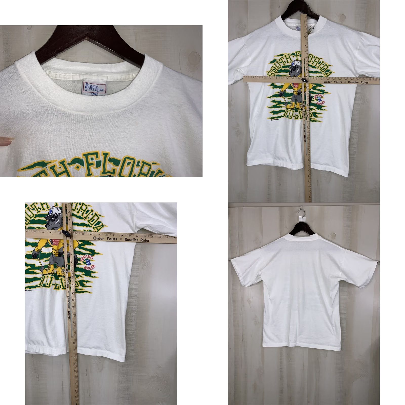 Vintage Vintage 1992 South Florida Bulls Spring Break Graphic T Shirt L Size US L / EU 52-54 / 3 - 8 Thumbnail