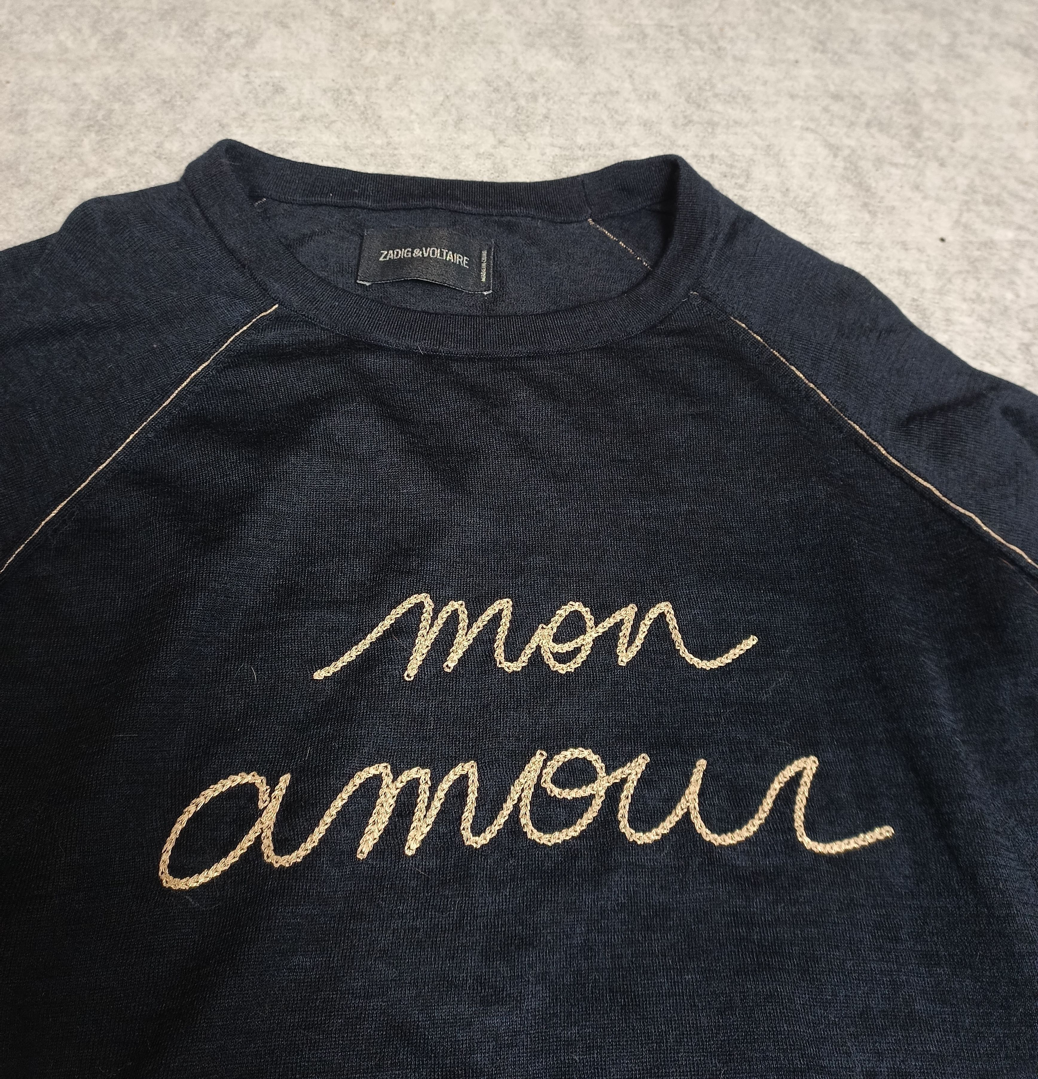 Zadig & Voltaire Zadig & Voltaire Mon Amour Logo Merino Wool Sweater Size S Size S / US 4 / IT 40 - 8 Thumbnail