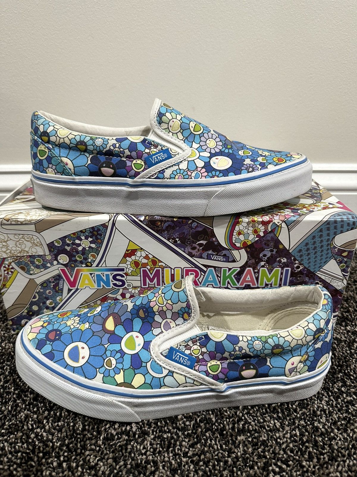 Takashi Murakami × Vans Takashi Murakami x Vans Flower Motif LX Low Slip On Sneaker Size US 6 / EU 39 - 2 Thumbnail