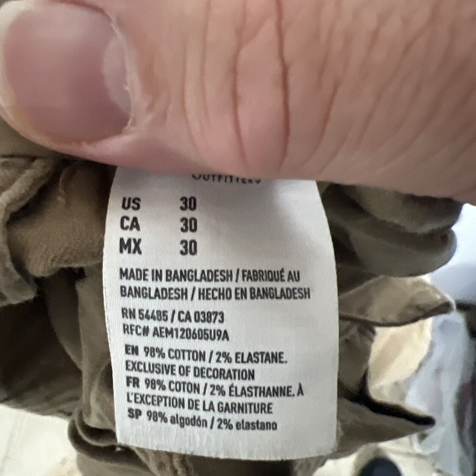 American Eagle Outfitters American Eagle Men's Size 30 Medium Wash Khaki Flex Fit Size US 30 / EU 46 - 6 Thumbnail