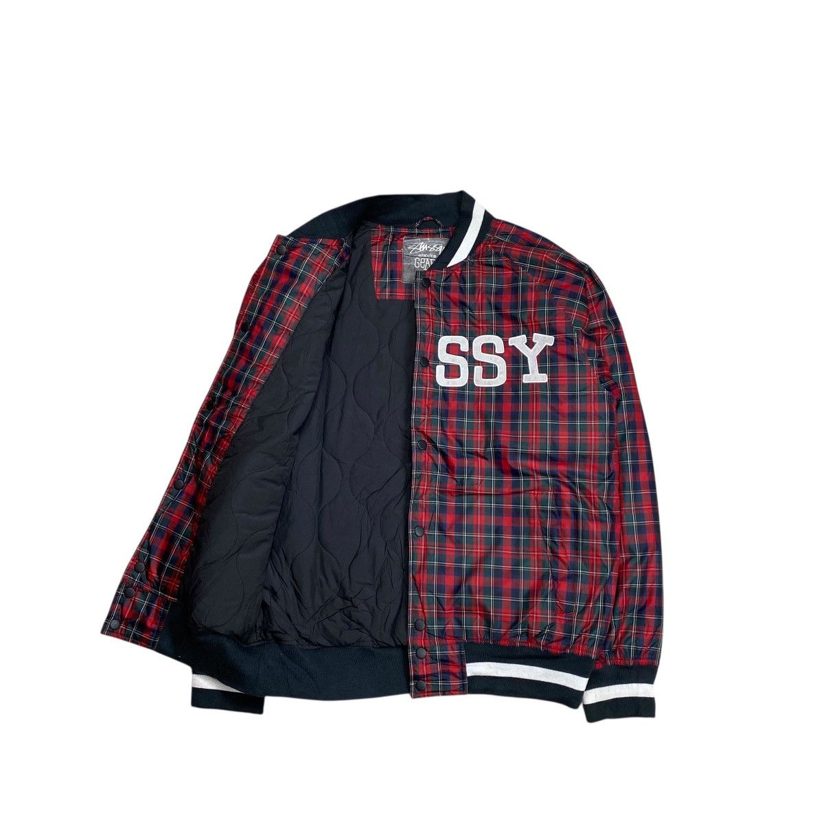 Stussy Stussy Logo Patch Thermolite Plaid Varsity Jacket Size US L / EU 52-54 / 3 - 4 Thumbnail