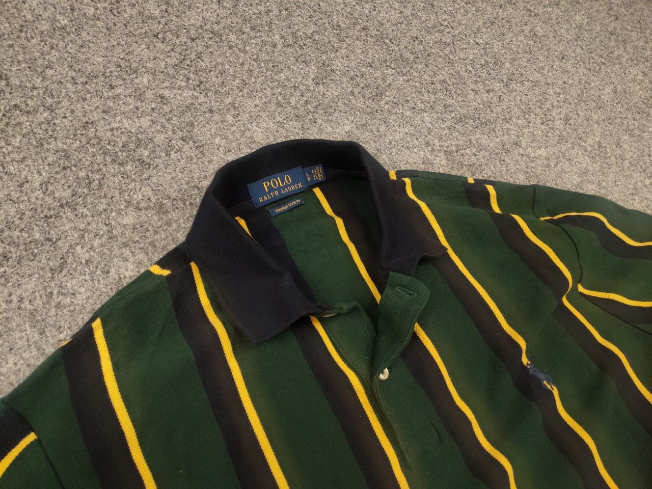 Polo Ralph Lauren Polo by Ralph Lauren custom fit stripe green Vintage T Shirt Size US L / EU 52-54 / 3 - 6 Thumbnail