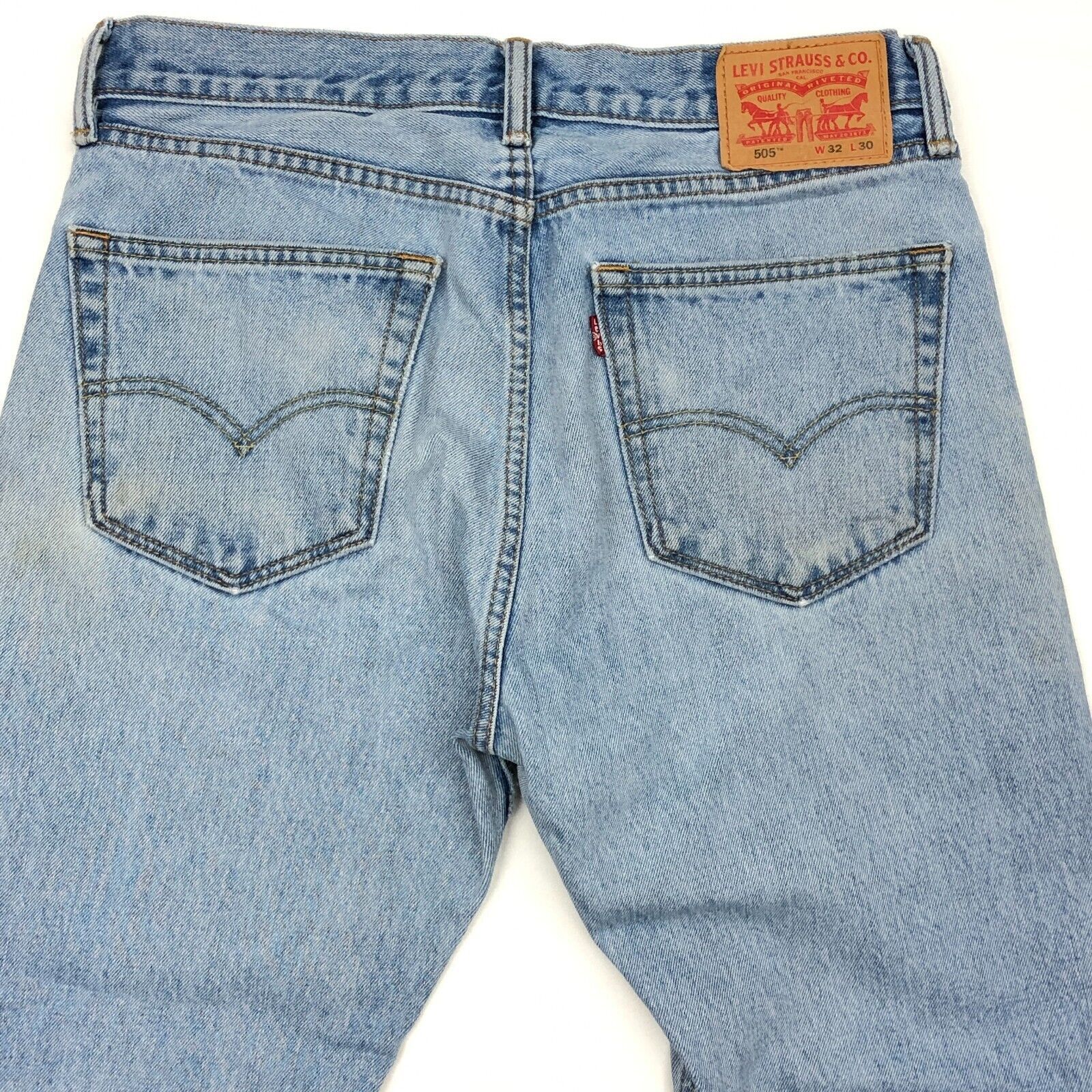 Levi's Levis 505 Light Wash Denim Jeans size 32x30 Mens Streetwear Size US 32 / EU 48 - 7 Thumbnail