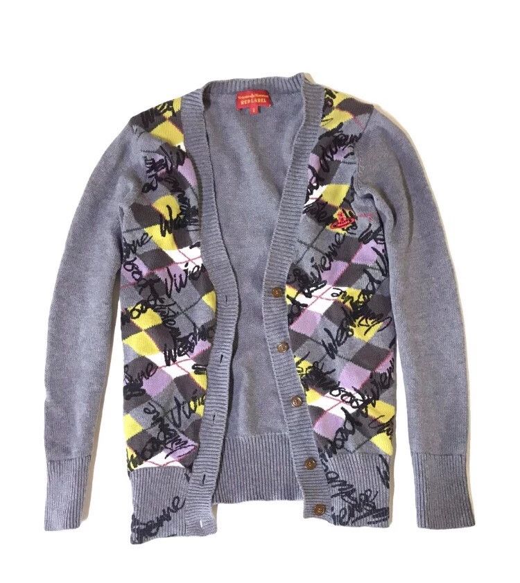 Vivienne Westwood Vivienne Westwood Diamond Plaid Grey Knit Coat Size M / US 6-8 / IT 42-44 - 2 Thumbnail