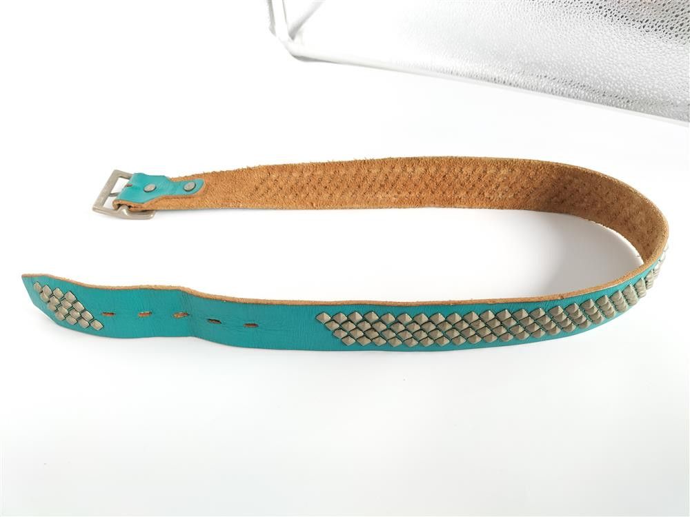 Hollywood Trading Company HTC HOLLYWOOD TRADING COMPANY STUDDED BELT TIFFANY BLUE 32 Size 32 - 4 Thumbnail