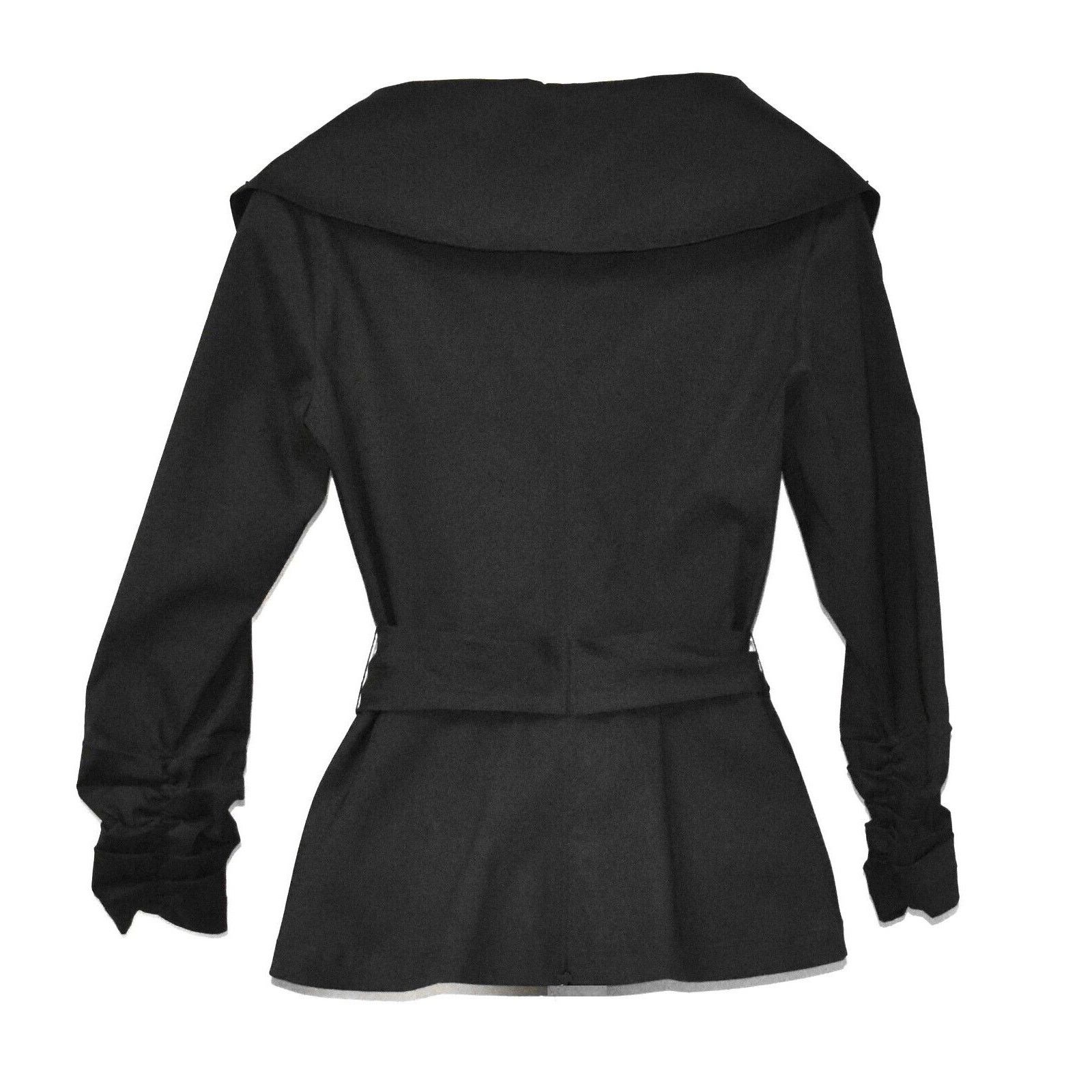 Tadashi Shoji TADASHI SHOJI Crystal Beaded Collar Self Belted Top Sz 8 Size M / US 6-8 / IT 42-44 - 3 Thumbnail