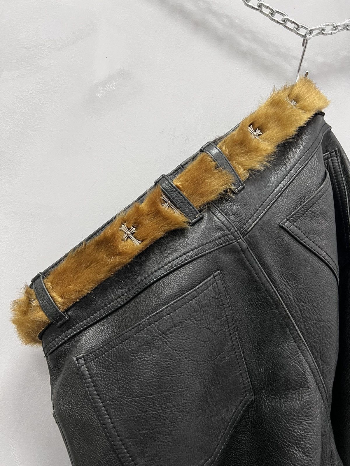 Hysteric Glamour × If Six Was Nine VINTAGE AVANT-GARDE GOTHIC LEATHER BELT RICK OWENS STYLE Size ONE SIZE - 4 Thumbnail