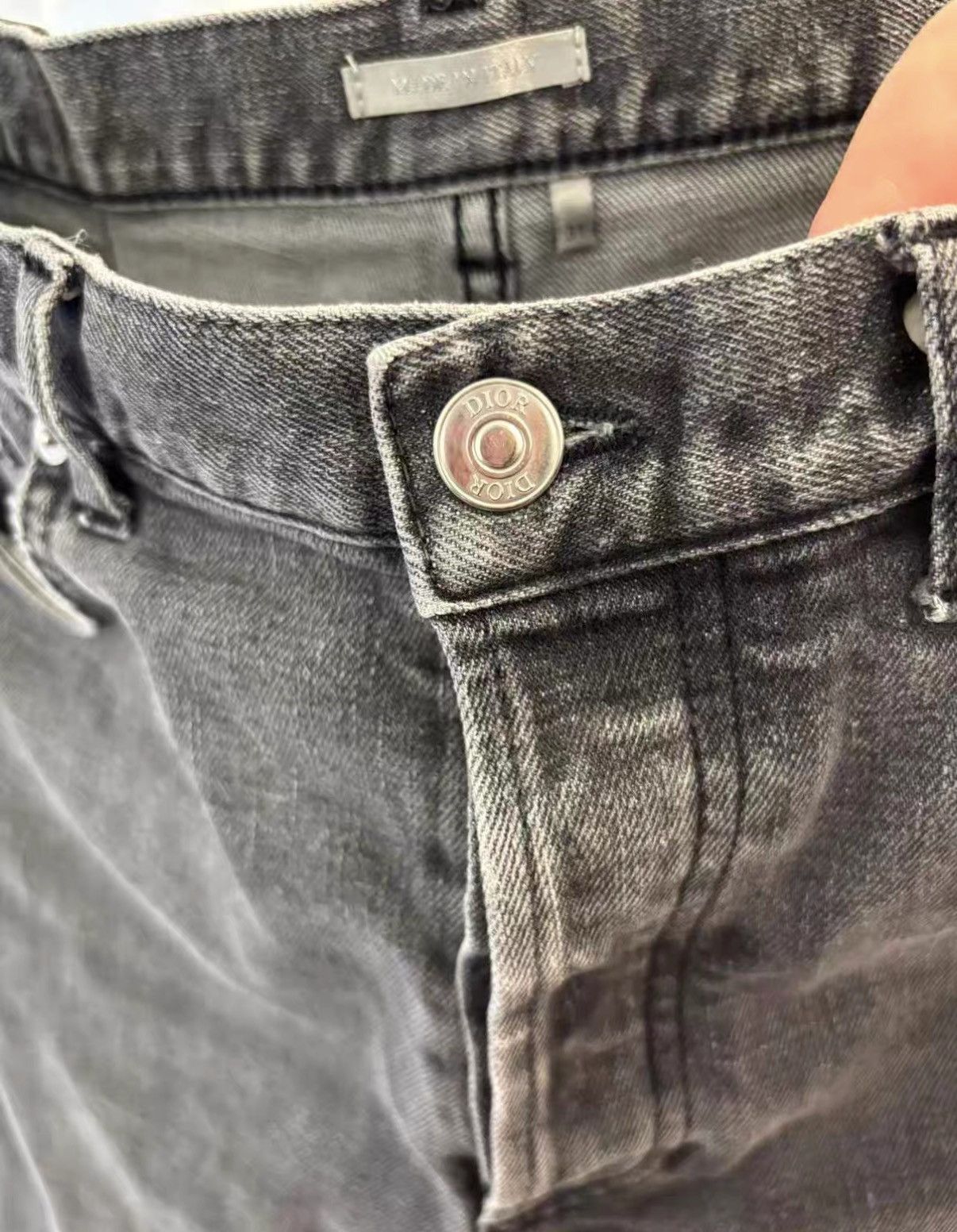 Dior Dior washed grey jeans J38 Size US 31 - 5 Thumbnail