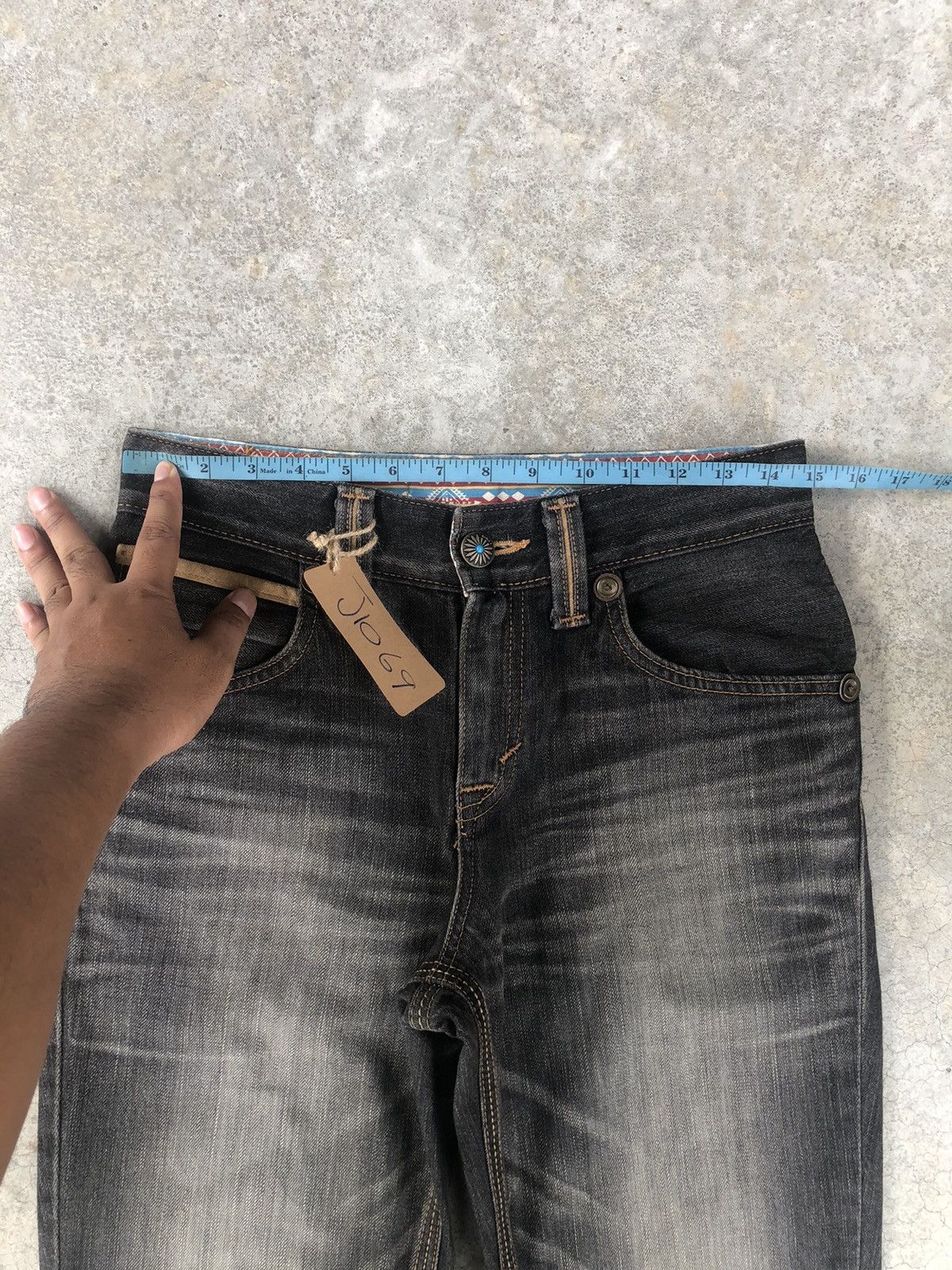 If Six Was Nine Japanese Edwin XV Flared Jeans Distressed Navajo Style Size US 28 / EU 44 - 21 Thumbnail