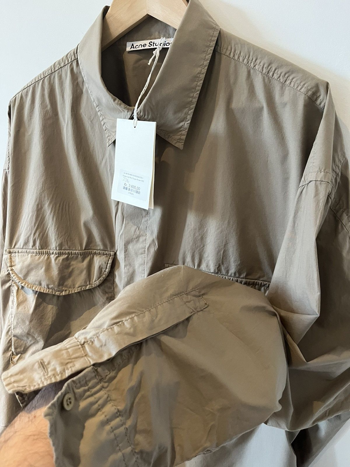 Acne Studios ACNE STUDIOS khaki safari shirt Size US M / EU 48-50 / 2 - 11 Thumbnail