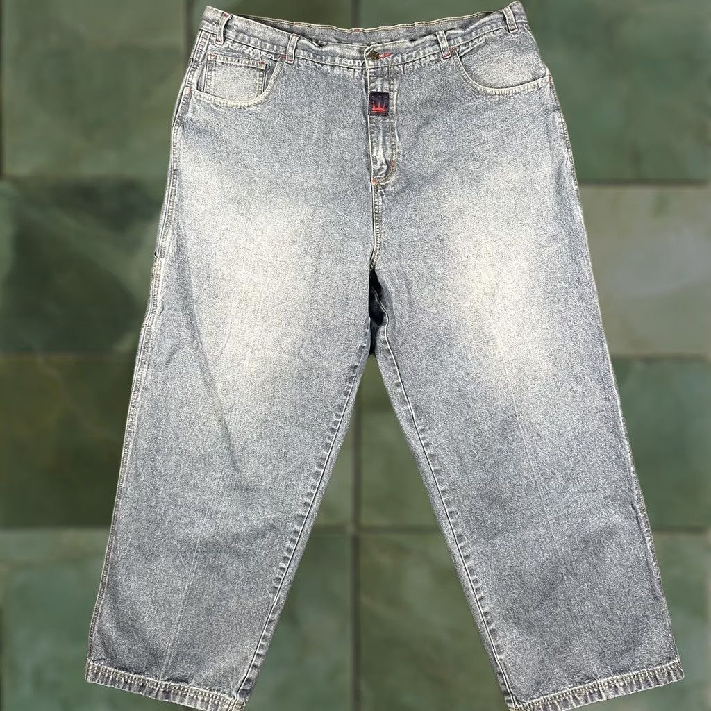 Denime VINTAGE Damani Dada Jeans Mens 43x30 Wide Leg Baggy Carpenter Hip Hop Denim Y2k Size US 44 / EU 60 - 1 Thumbnail