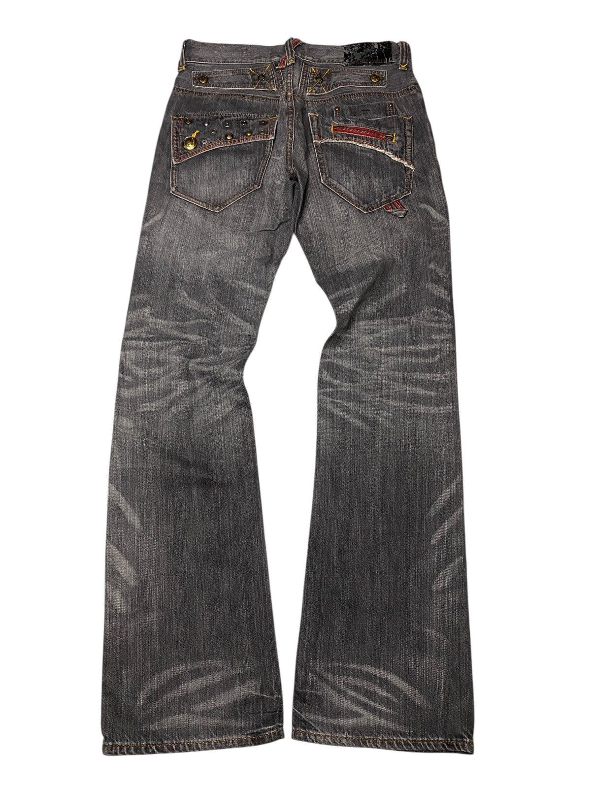 Le Grande Bleu (L.G.B.) 2000's Rush Hour Seawash Clawmark Flared Jeans Size US 30 / EU 46 - 2 Thumbnail