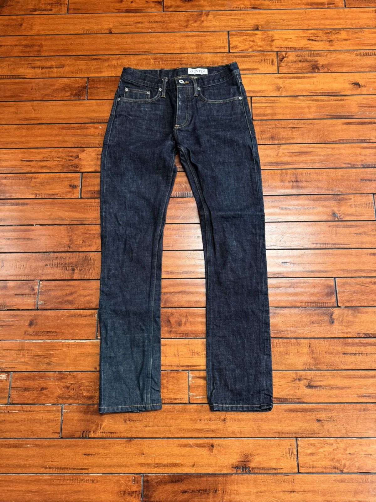 Gustin Skinny Raw Selvedge Jeans Made in USA Sz 32