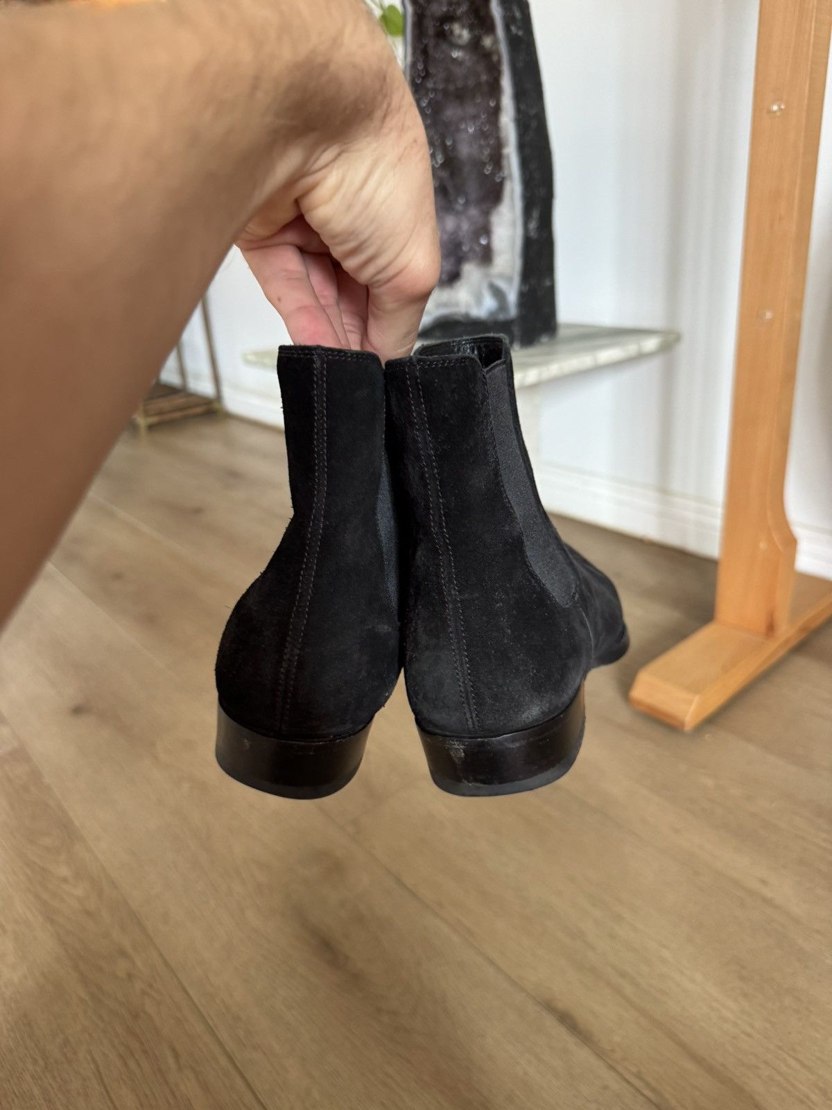 Saint Laurent Paris Hedi Suede Chelsea Boots Size US 7 / EU 40 - 5 Thumbnail