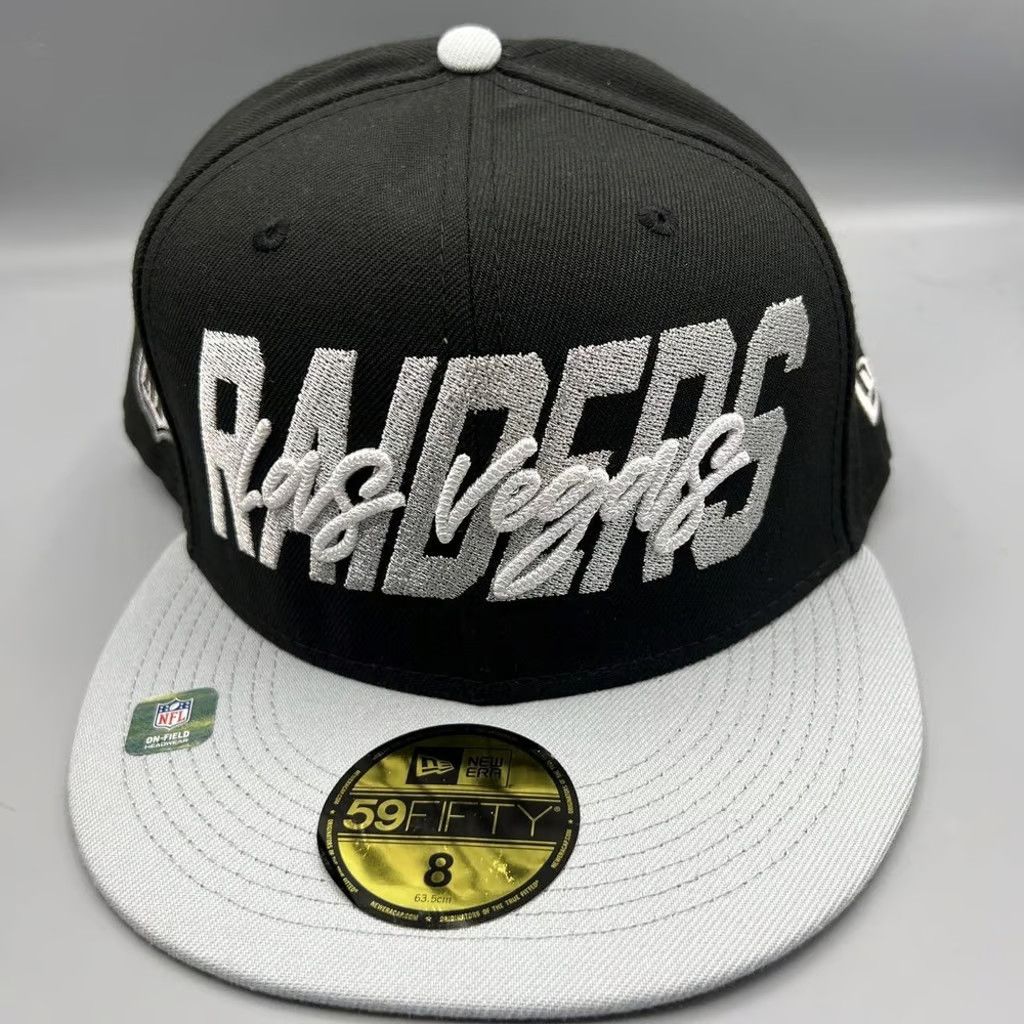 New Era Las Vegas Raiders Hat Men 8 59Fifty New Era NFL Fitted Cap Size ONE SIZE - 2 Thumbnail