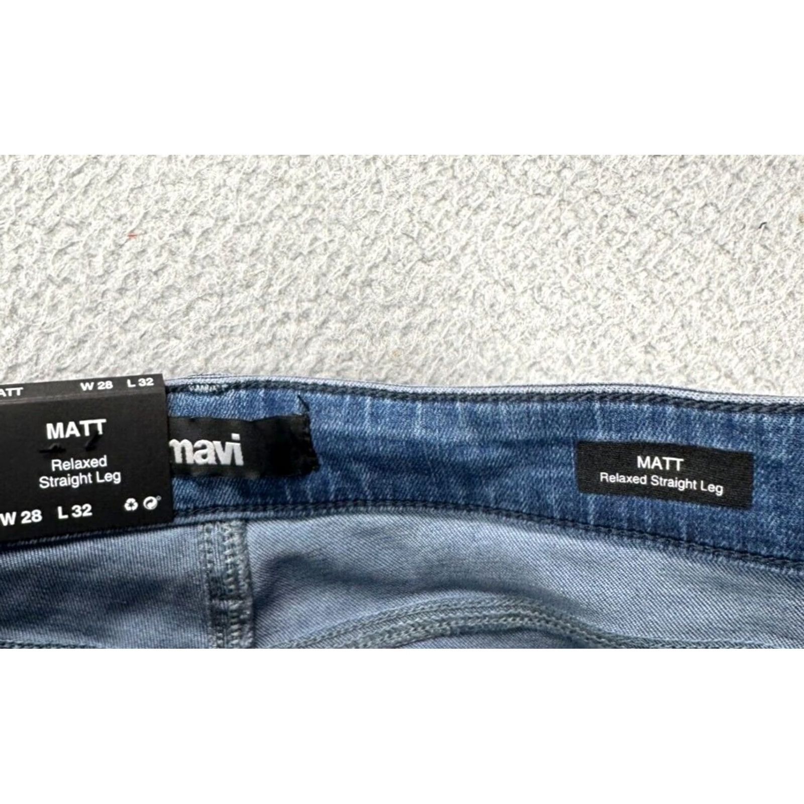 Vintage VINTAGE Mavi Matt Jeans Mens 28X32 Blue Distressed Relaxed Straight NEW Size US 29 - 5 Thumbnail