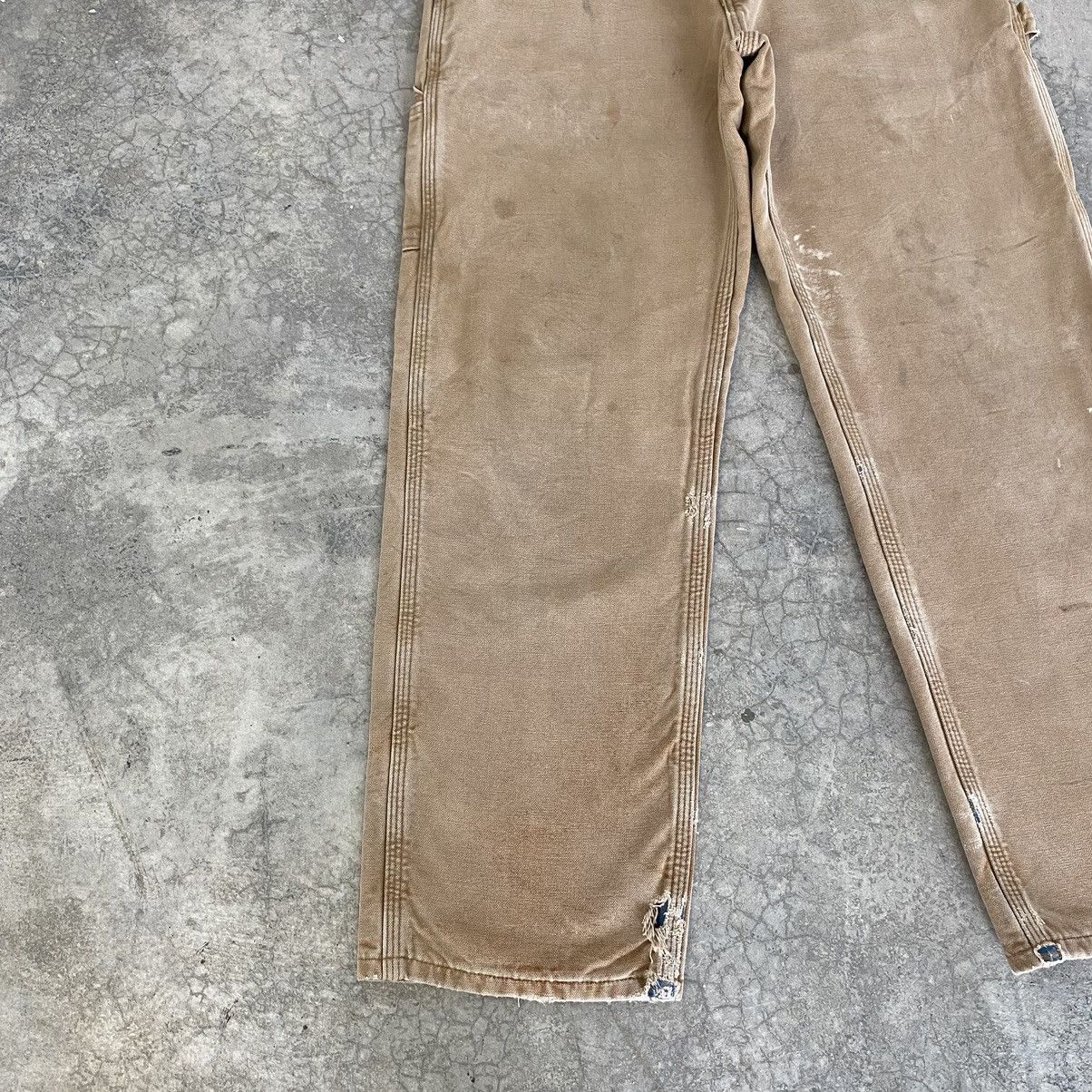 Carhartt Vintage Carhartt Blanket Lined Faded Dirty Carpenter Pants Size US 31 - 10 Thumbnail