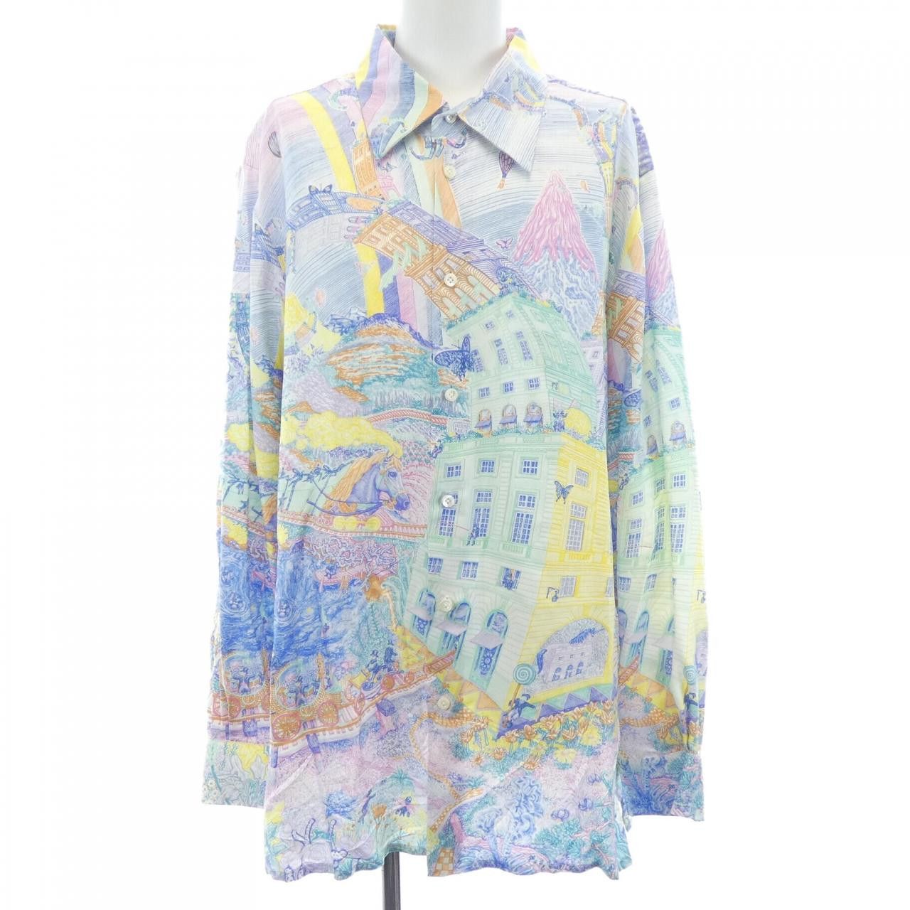 Hermes Hermes Hermes LES FOLIES DU FAUBOURG Silk Shirt Textile Dress Shirt DUTY FREE for USA Size ONE SIZE - 1 Thumbnail
