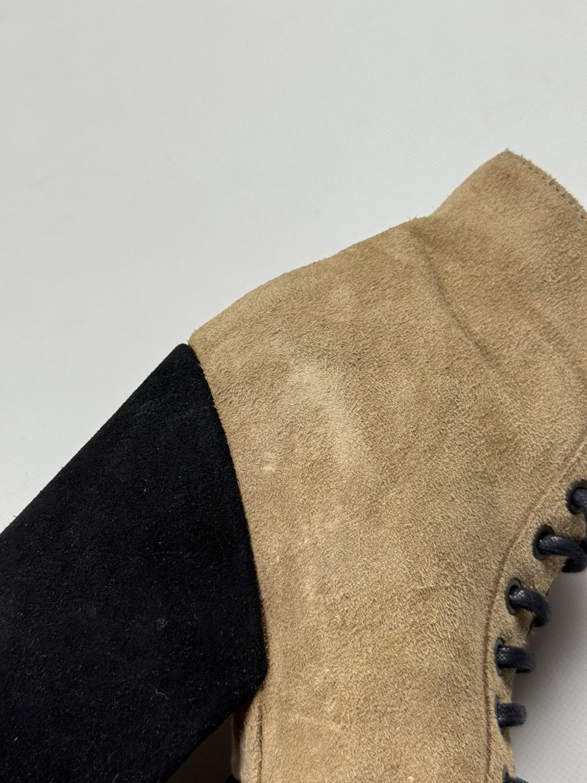 Jeffrey Campbell Avant-Garde Suede Block Heeled Platform Boots Shoes Size US 7 / IT 37 - 23 Thumbnail