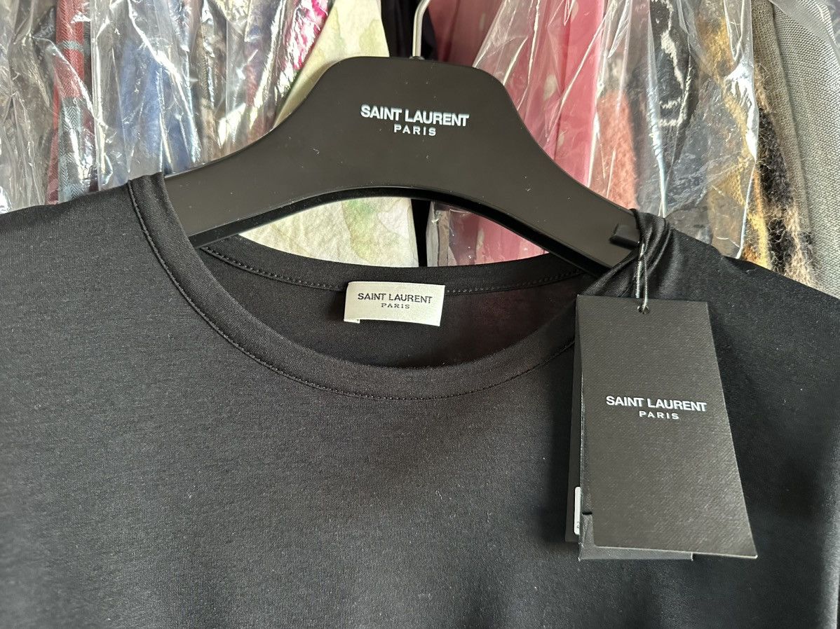 Saint Laurent Paris $620 FW23 Saint Laurent black logo viscose t shirt BNWT M Size US M / EU 48-50 / 2 - 15 Thumbnail
