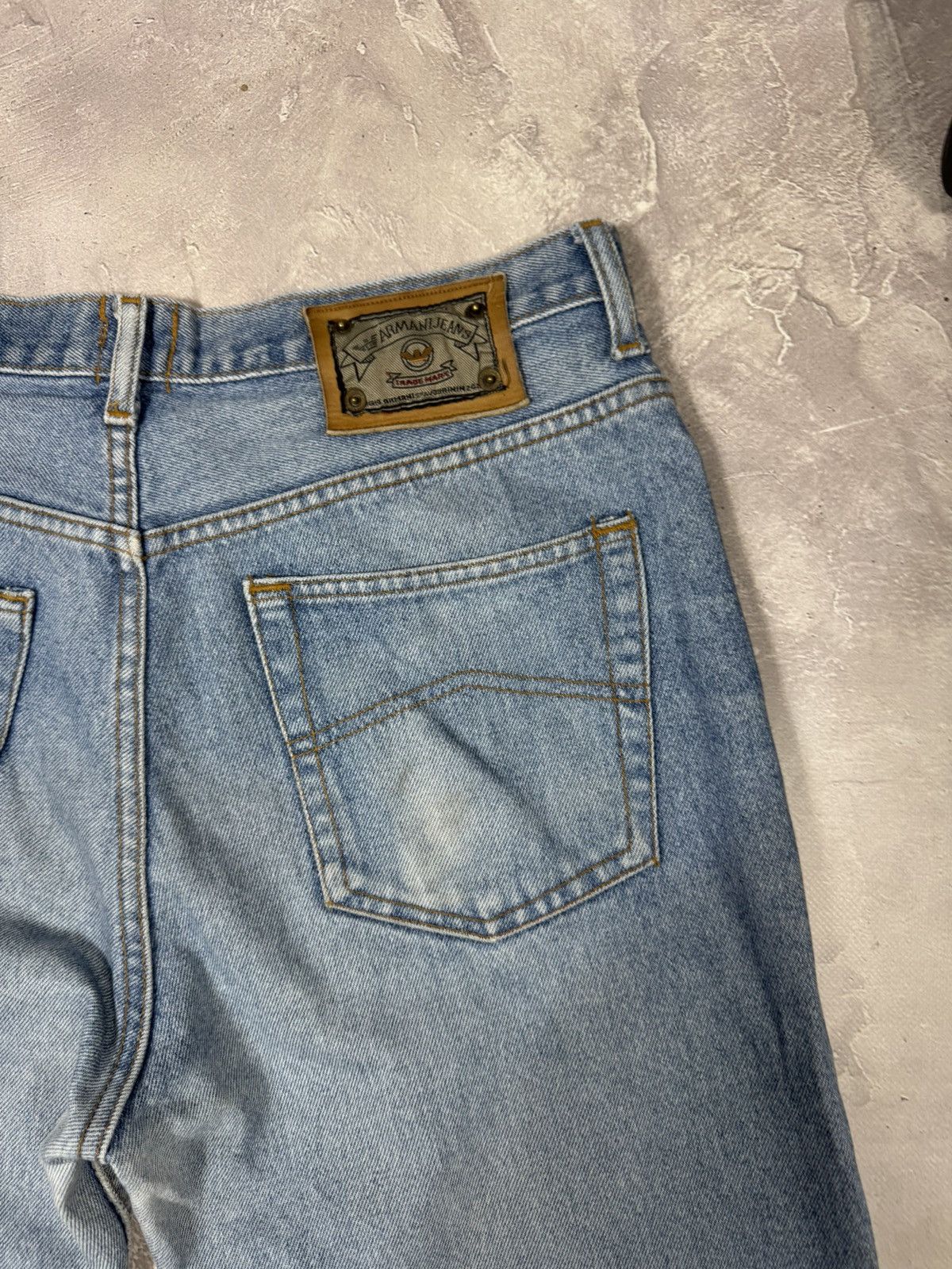 Vintage Vintage 90s Armani Jeans Fade Denim Pants Size US 32 / EU 48 - 16 Thumbnail