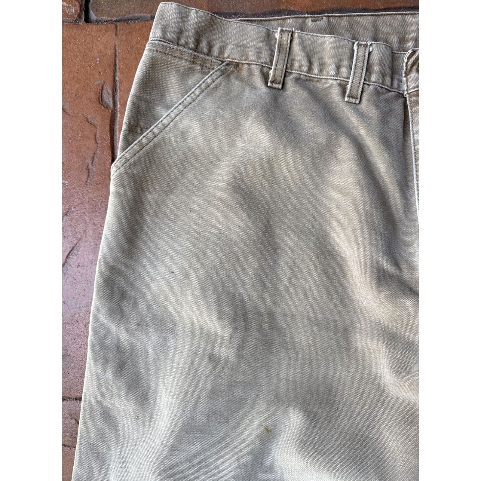 Carhartt VINTAGE Carhartt Workwear Carpenter Jeans 44 Beige Grunge USA Men Pants 5-Pocket Design Denim Distressed Carpenter Style Size US 44 / EU 60 - 5 Thumbnail