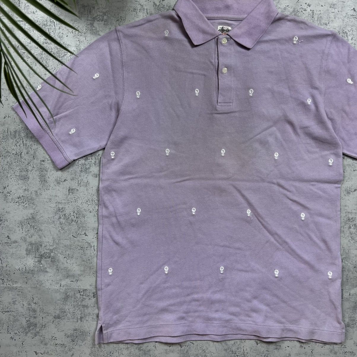 Stussy 00s Stussy Japan Skull Logo Vintage Y2K Button Up Retro Polo Size US M / EU 48-50 / 2 - 2 Thumbnail