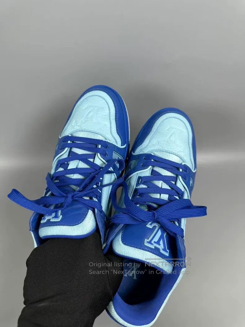 Louis Vuitton Louis Vuitton Blue Trainer Casual Shoes Size US 7 / EU 40 - 4 Thumbnail