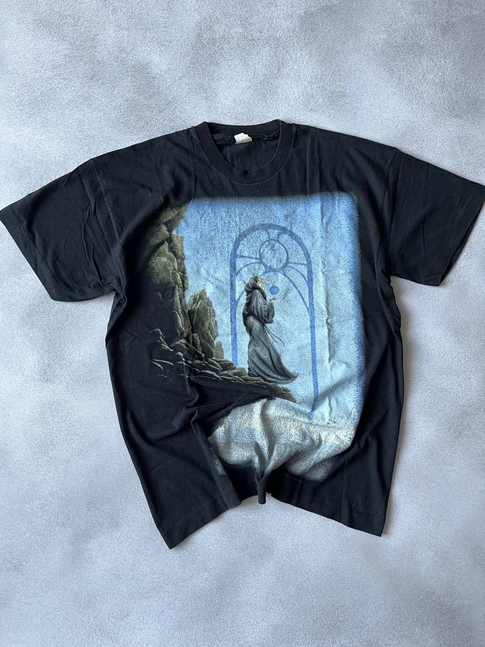 image of Rock T Shirt x Vintage 1994 Vintage Meat Loaf Neverland Europe Tour Tee in Faded Black (Size Large)