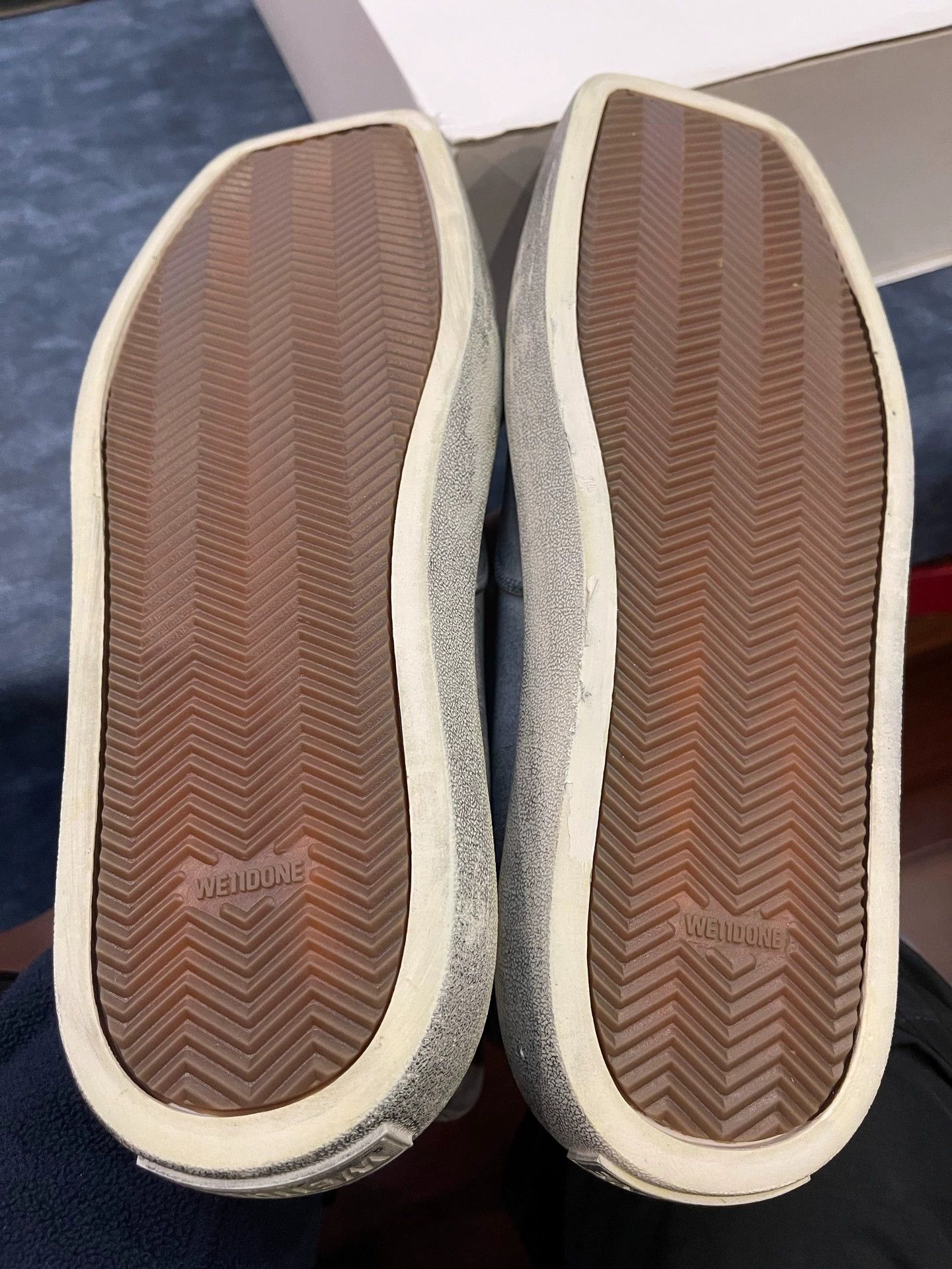 WE11DONE We11done Distressed Canvas Square Toe Mid-Top Sneaker 43 Size US 10 / EU 43 - 6 Thumbnail