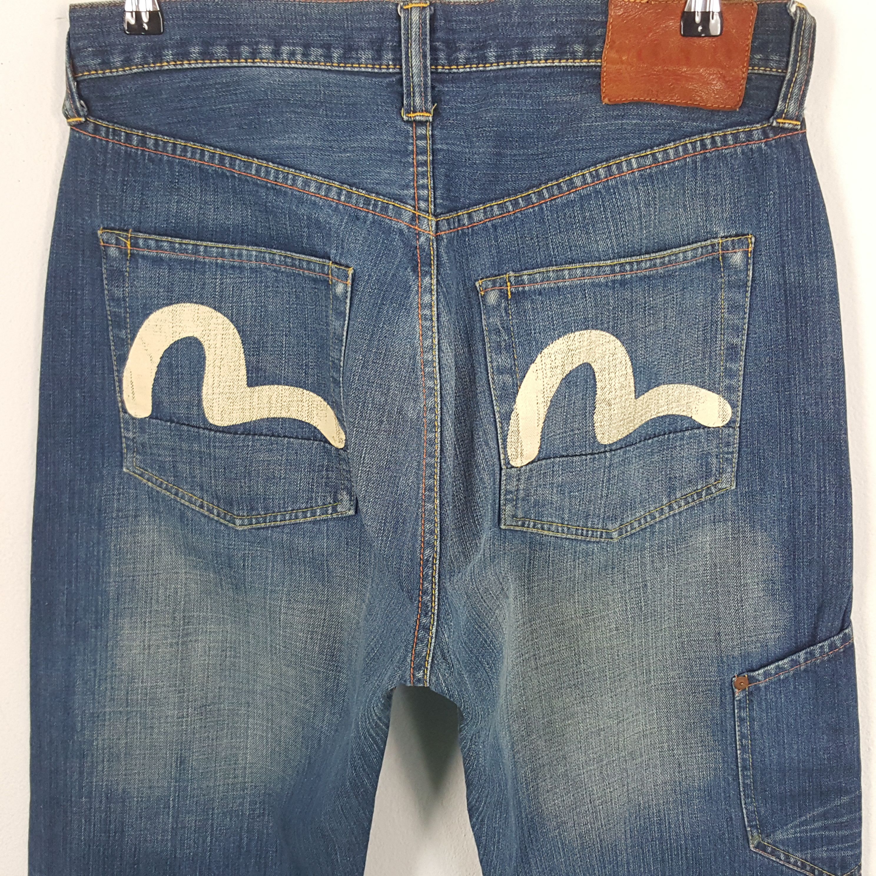 Evisu × Japanese Brand × Vintage Vintage Evisu Japanese Brand Daicock Custom Art Denim Jeans Size US 31 - 5 Thumbnail