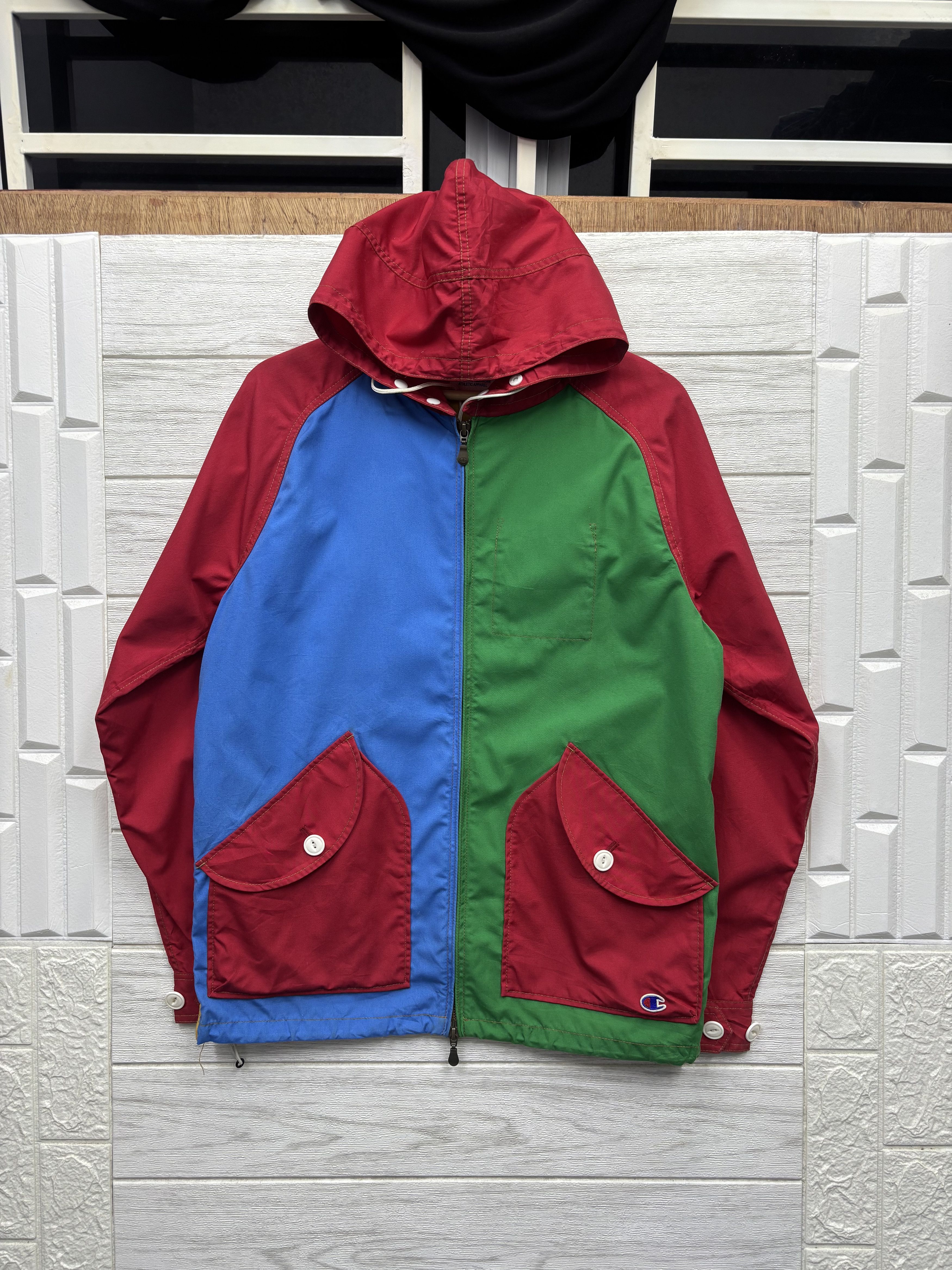 Champion × Hysteric Glamour 🔥VTG CHAMPION COLOURBLOCK LIGHT JACKET HOODIES Size US L / EU 52-54 / 3 - 3 Thumbnail