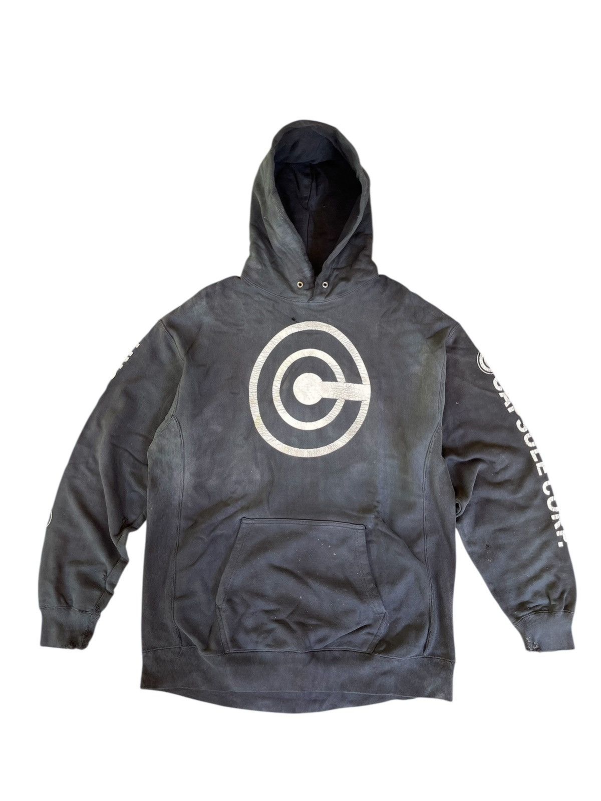 If Six Was Nine 💥TRASHED Vintage 2000s DRAGON BALL Capsule Corps Distressed Size US L / EU 52-54 / 3 - 2 Thumbnail