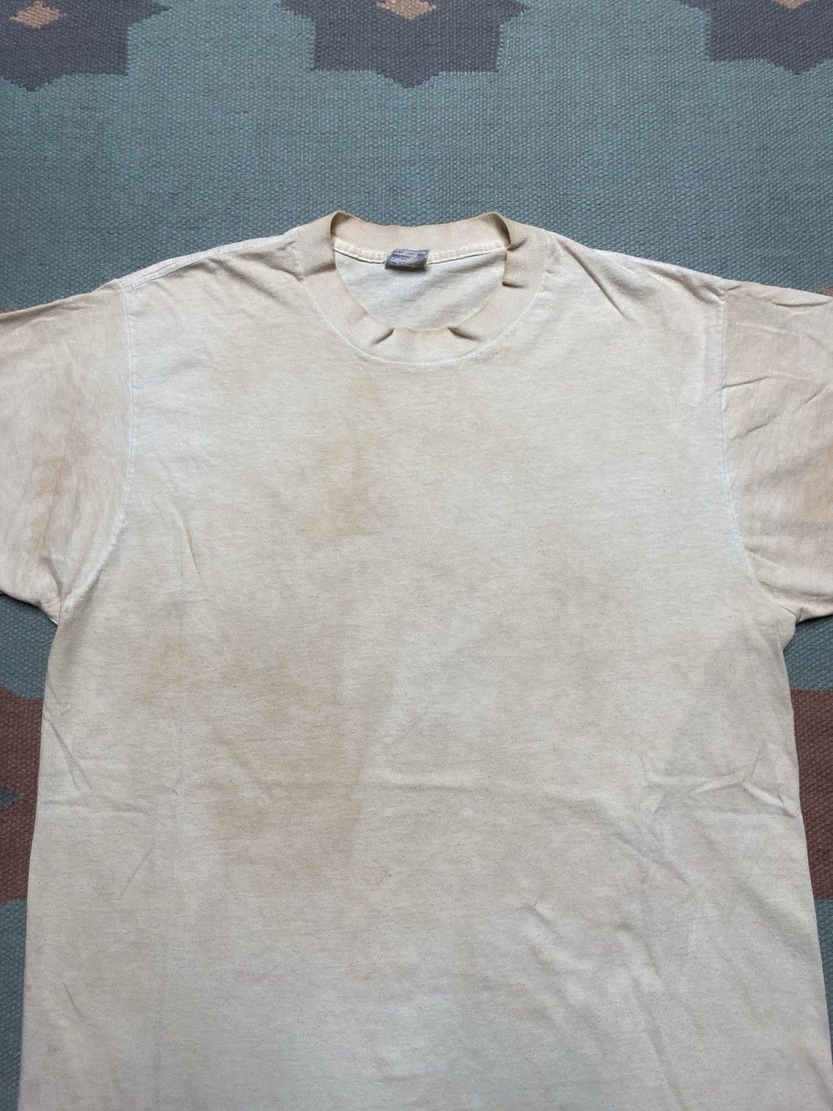 Vintage 80s blank white t shirt BVD grunge soft cotton worn large Size US L / EU 52-54 / 3 - 3 Thumbnail
