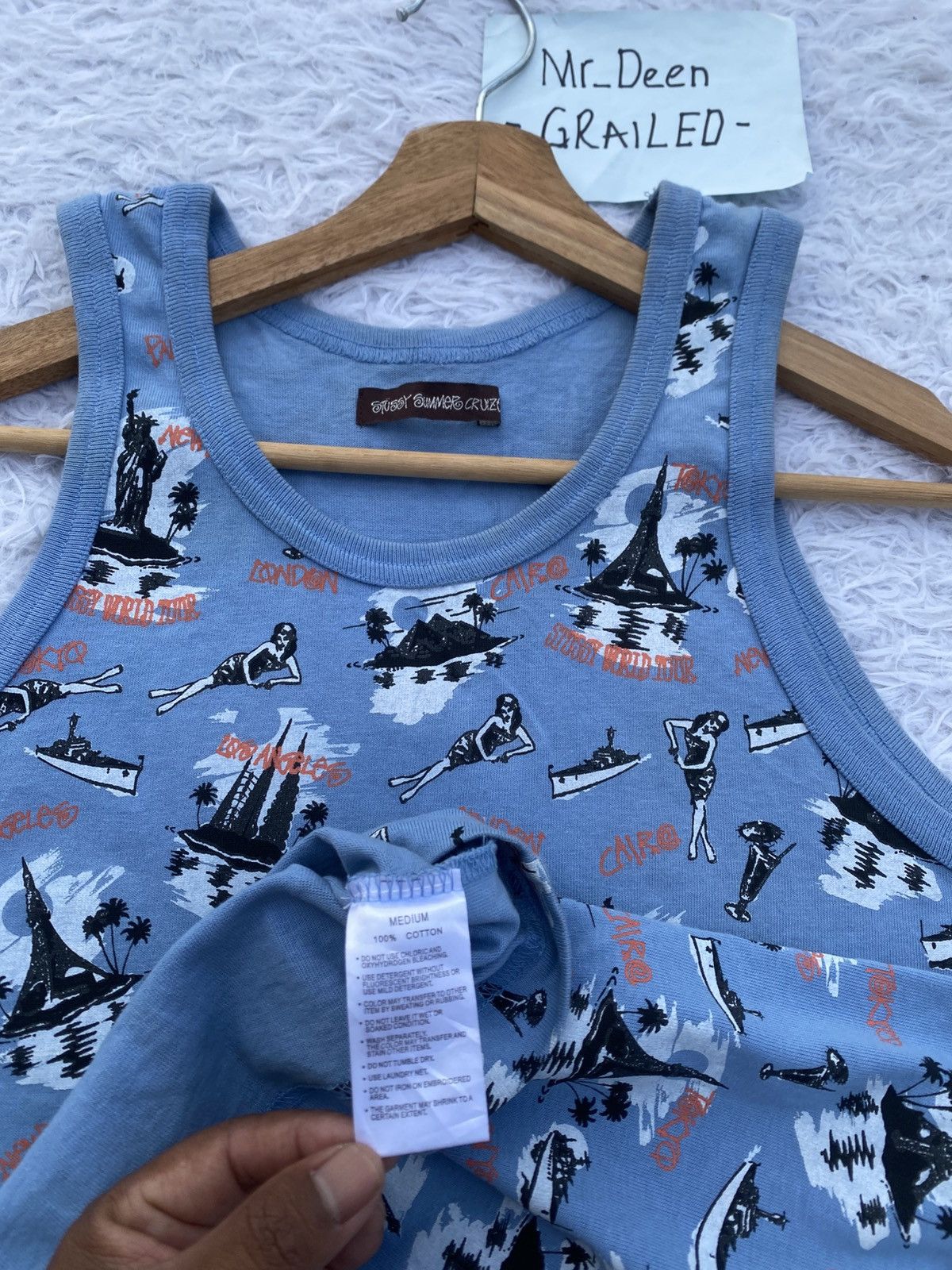 Stussy Rare Vintage Stussy World Tour Summer Cruze Singlet Size US M / EU 48-50 / 2 - 9 Thumbnail