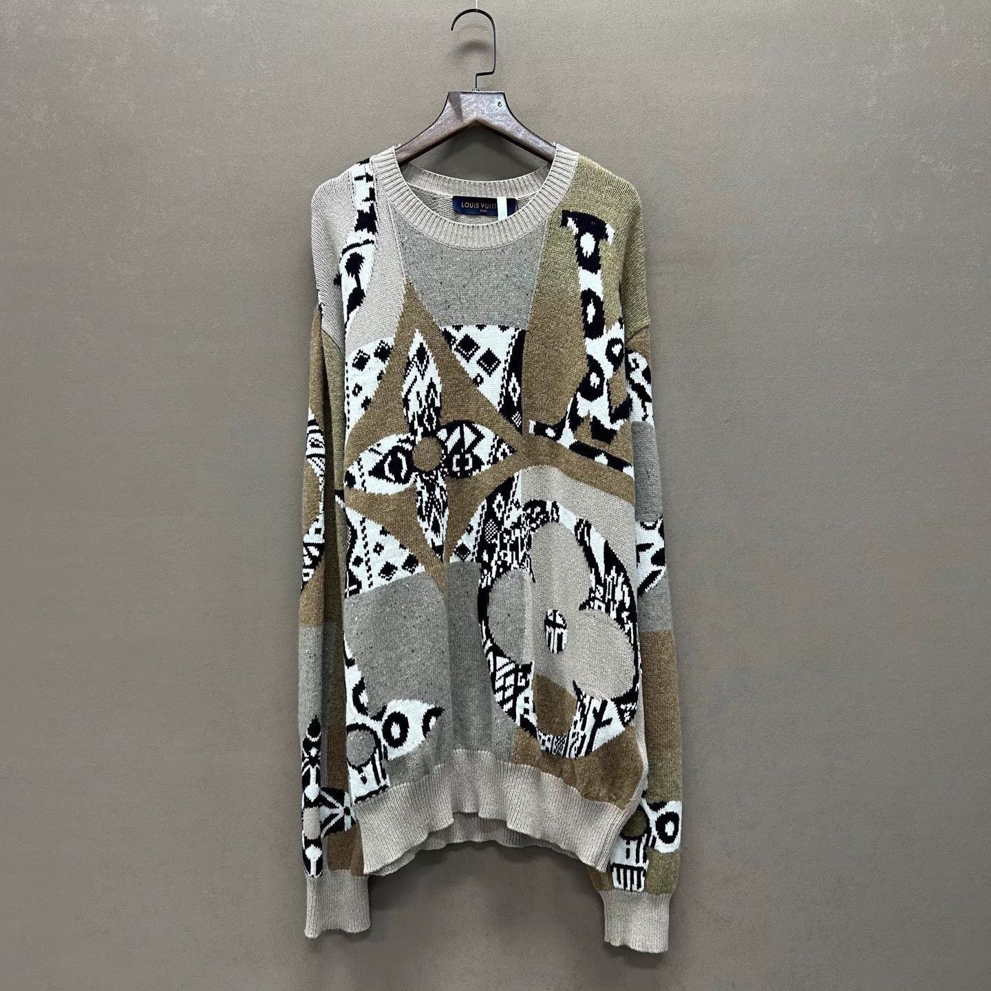 Louis Vuitton Multi Color Patterned Long Sleeve Sweater Size L Size US L / EU 52-54 / 3 - 1 Thumbnail
