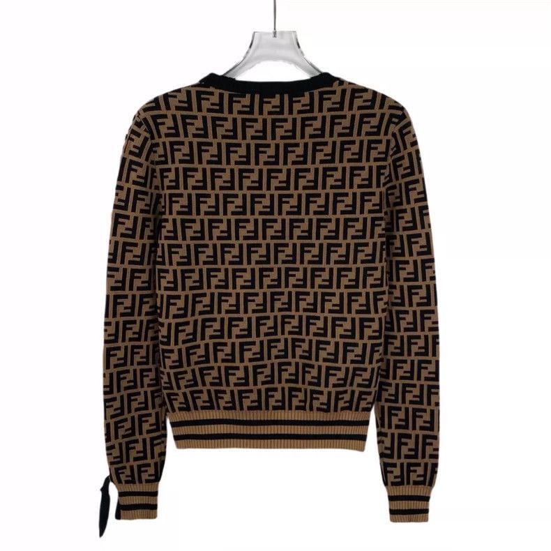 Fendi Fendi Brown Logo Print Long Sleeve Sweatshirt Size M / US 6-8 / IT 42-44 - 2 Thumbnail