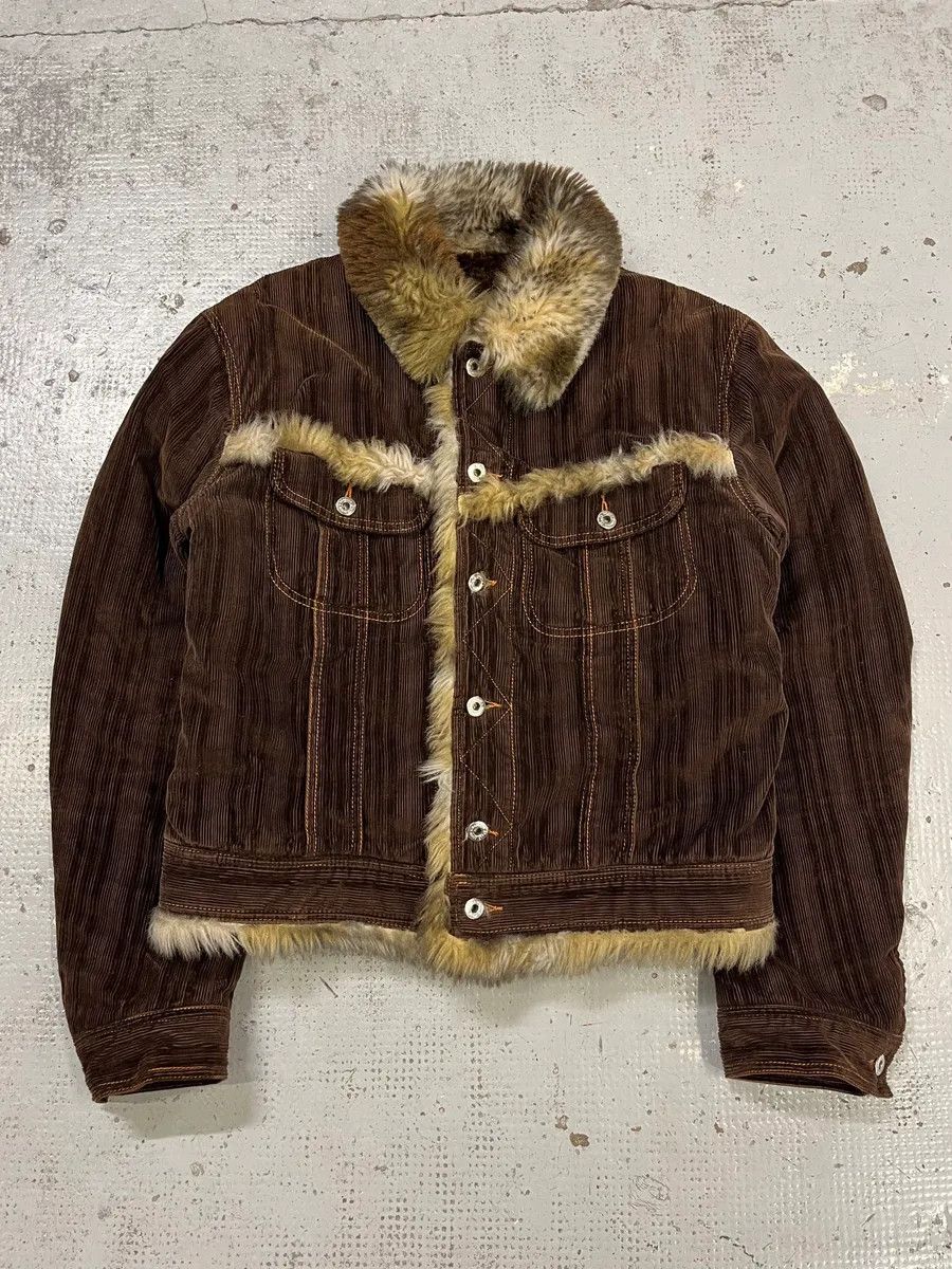 Dolce & Gabbana AW2001 Dolce & Gabbana Brown Corduroy Fur Jacket Size US M / EU 48-50 / 2 - 4 Thumbnail