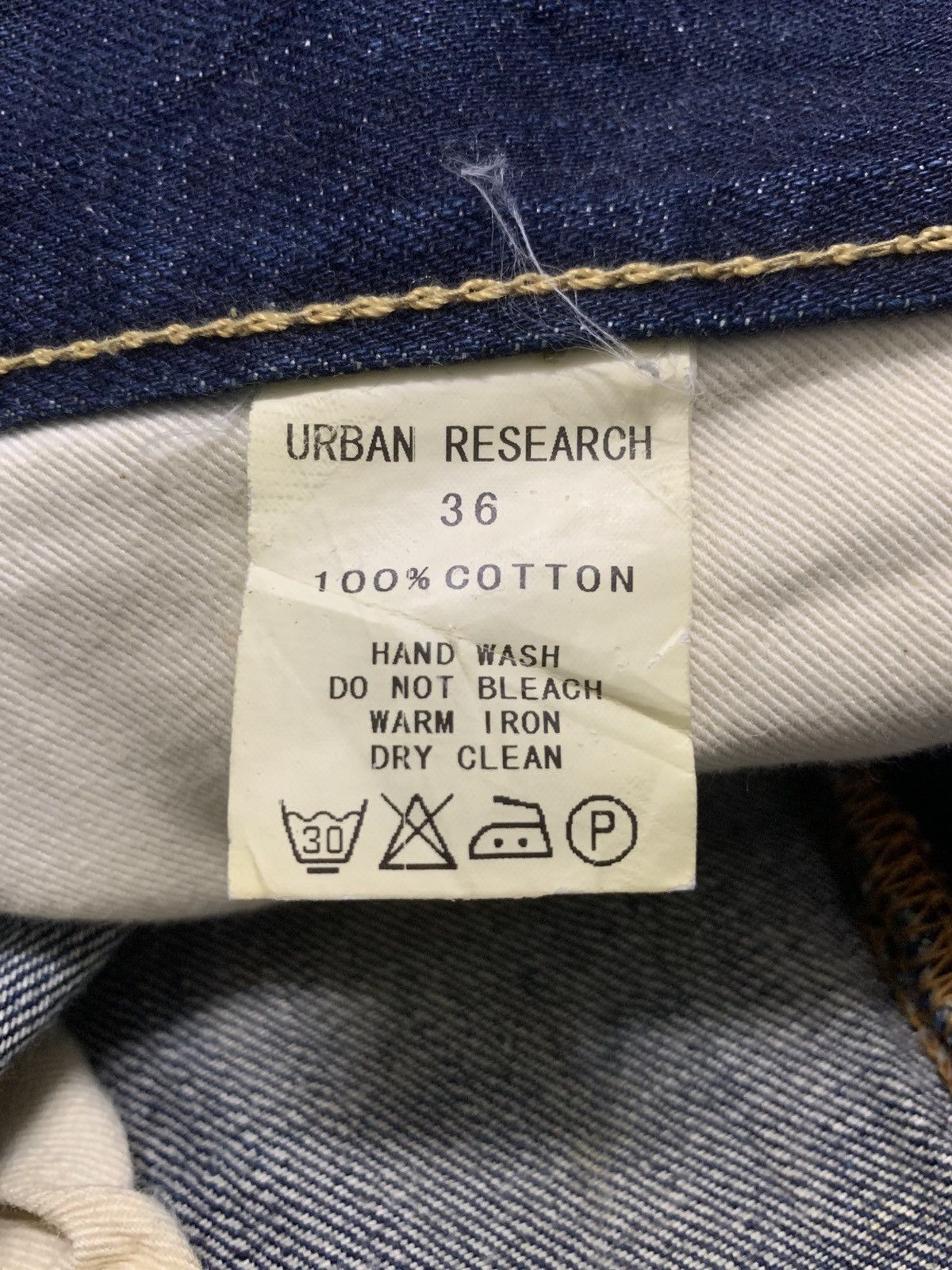 Japanese Brand Urban Research Safety Pin Custom Indigo Blue Denim Jeans Size US 33 - 12 Thumbnail