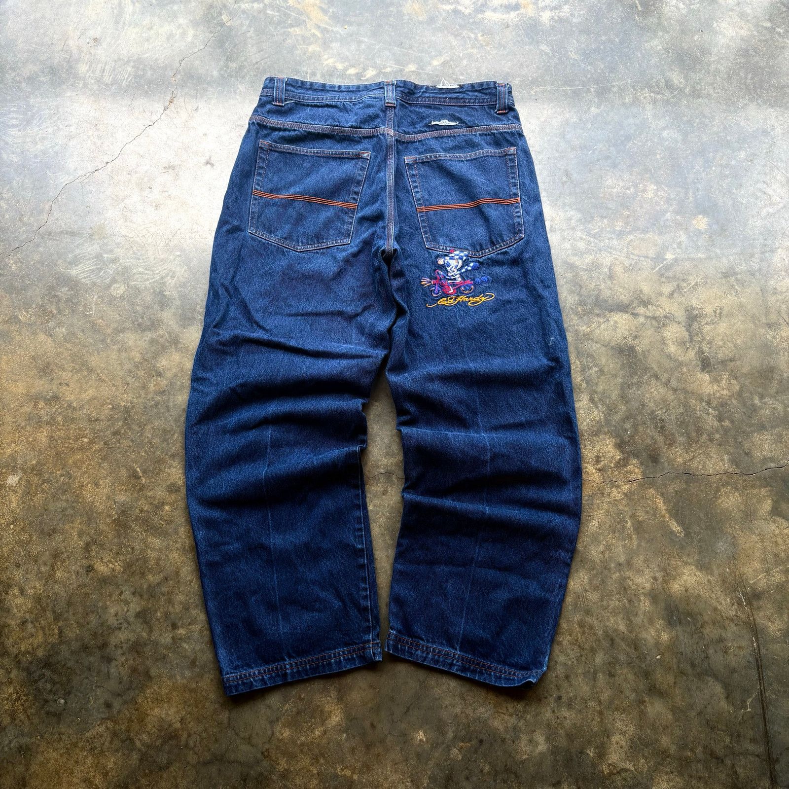 Ed Hardy × Vintage Crazy Vintage JNCO Style Ed hardy Carpenter Jeans Size US 38 / EU 54 - 1 Thumbnail