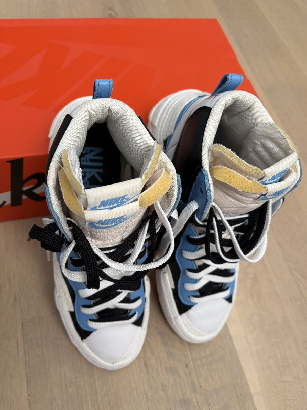 Nike × Sacai Nike x Sacai Blazer Mid Black Legend Blue 2019 BV0072-001 Size US 10 / EU 43 - 12 Thumbnail