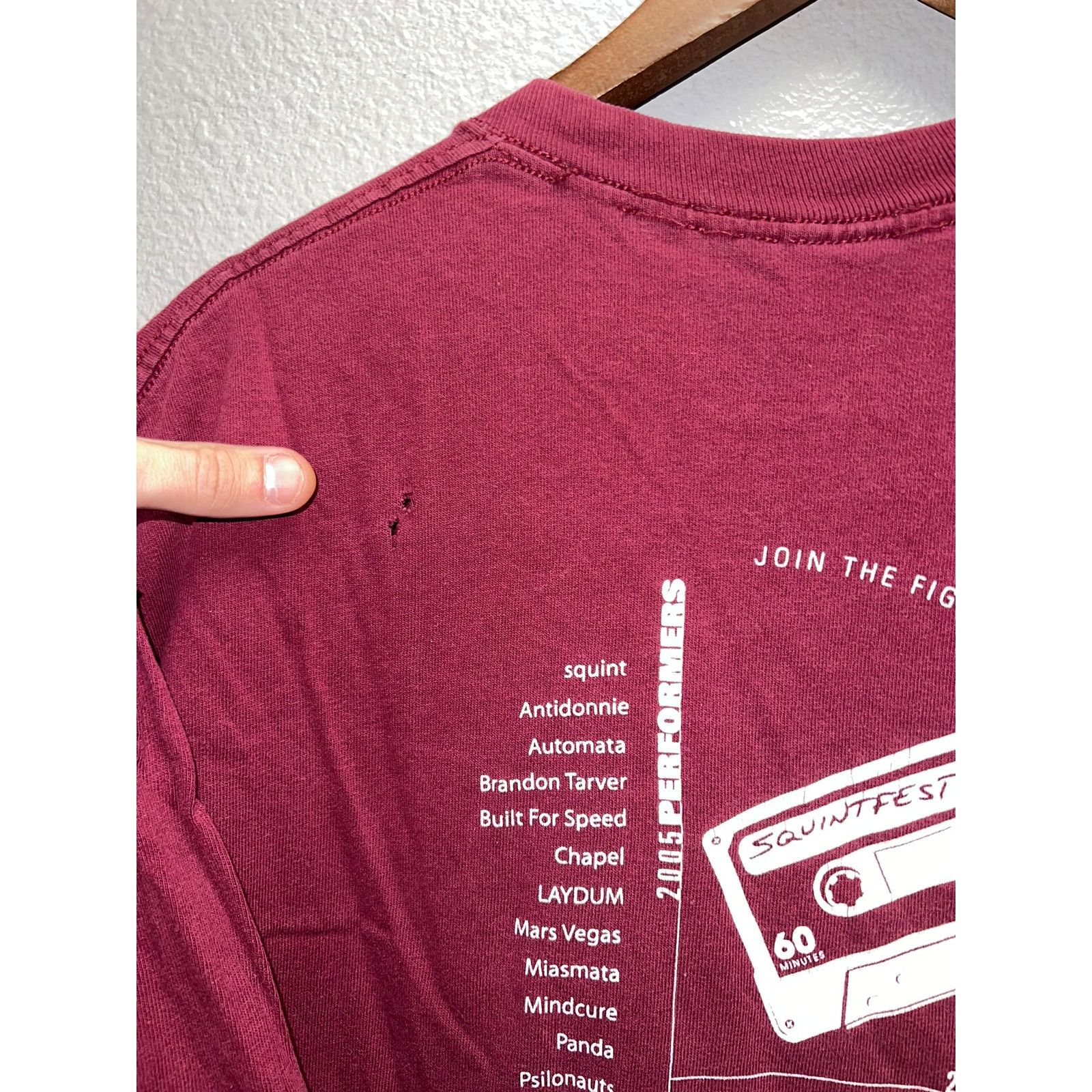 Jerzees Vintage Squintfest Shirt Squint Antidonnie Red Tour Tee VTG Size US XL / EU 56 / 4 - 7 Thumbnail