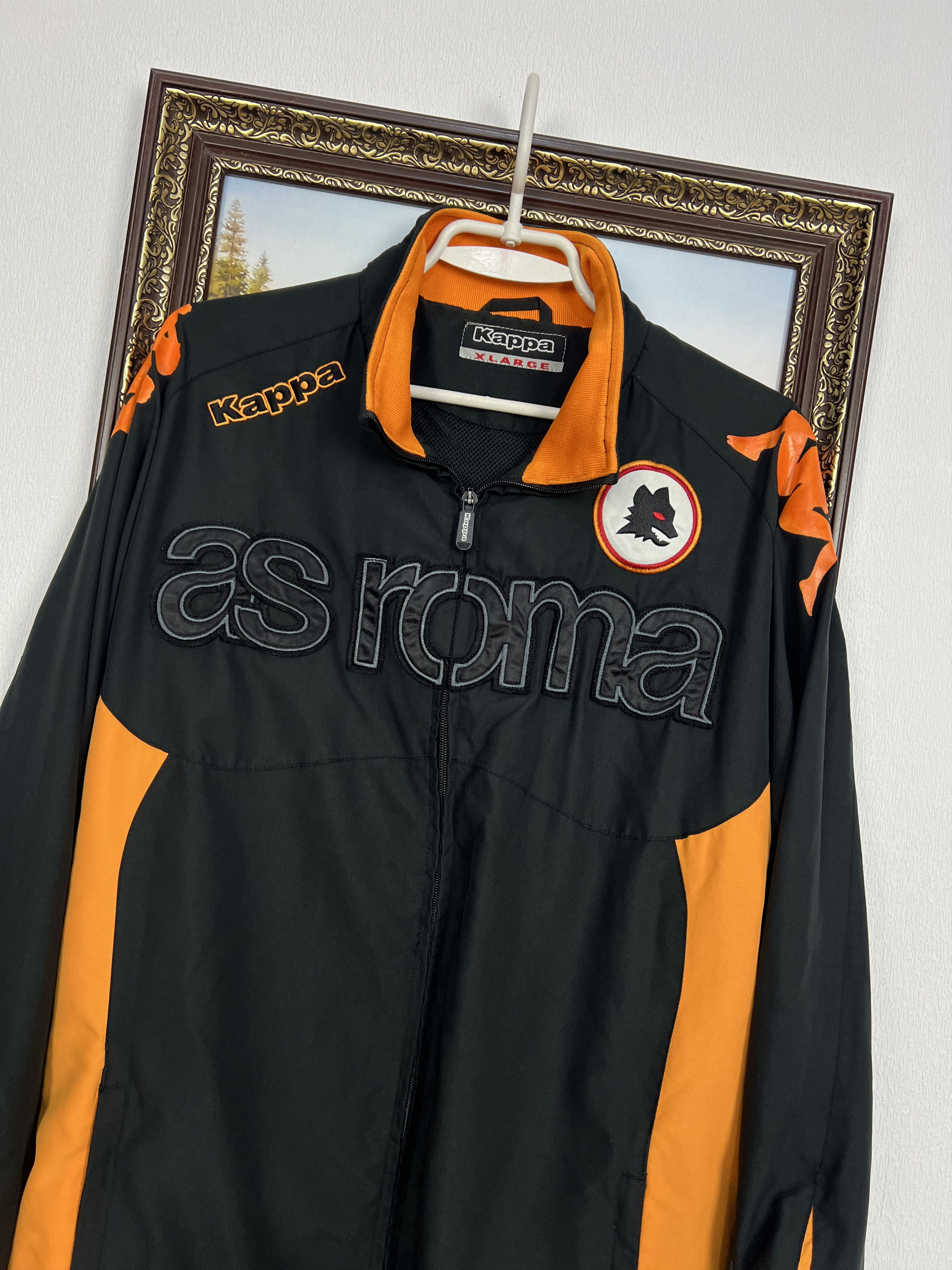 Kappa Vintage Kappa AC Roma Football Jacket Soccer Track Top Mens Size US XL / EU 56 / 4 - 3 Thumbnail