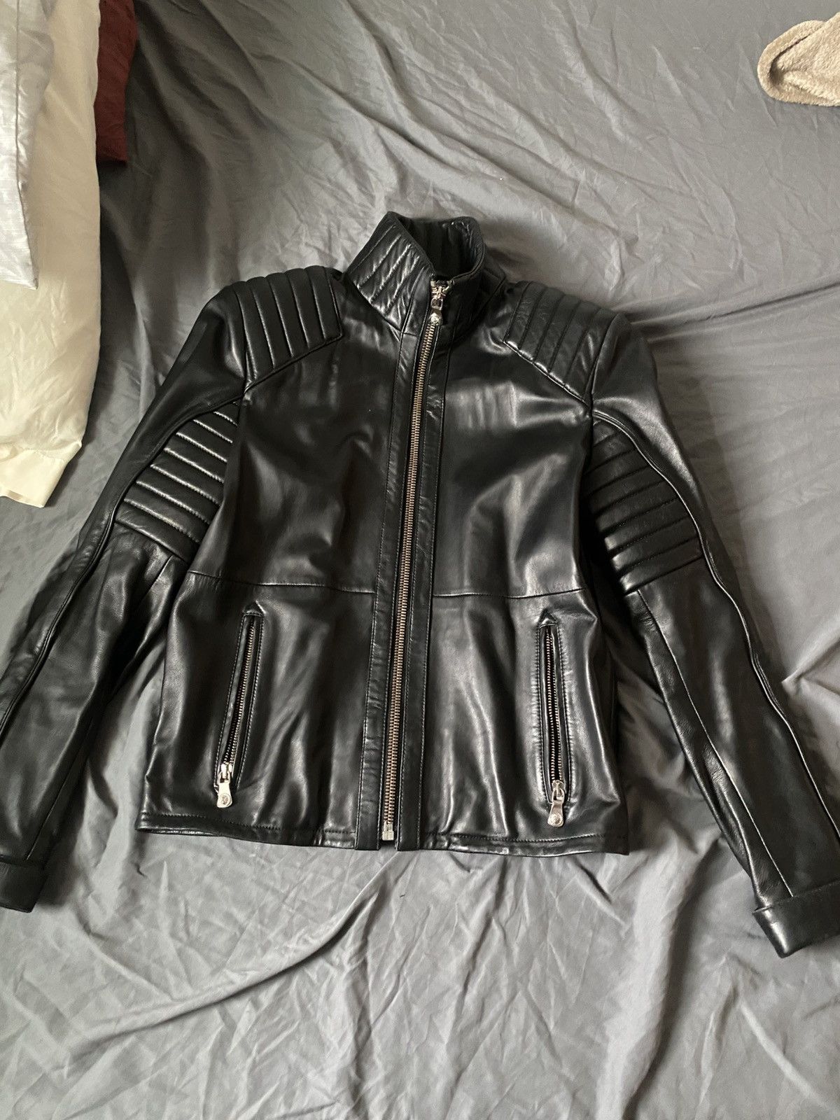 Versace × Versus Versace Black Versace Leather Jacket DeadStock Size US S / EU 44-46 / 1 - 1 Thumbnail