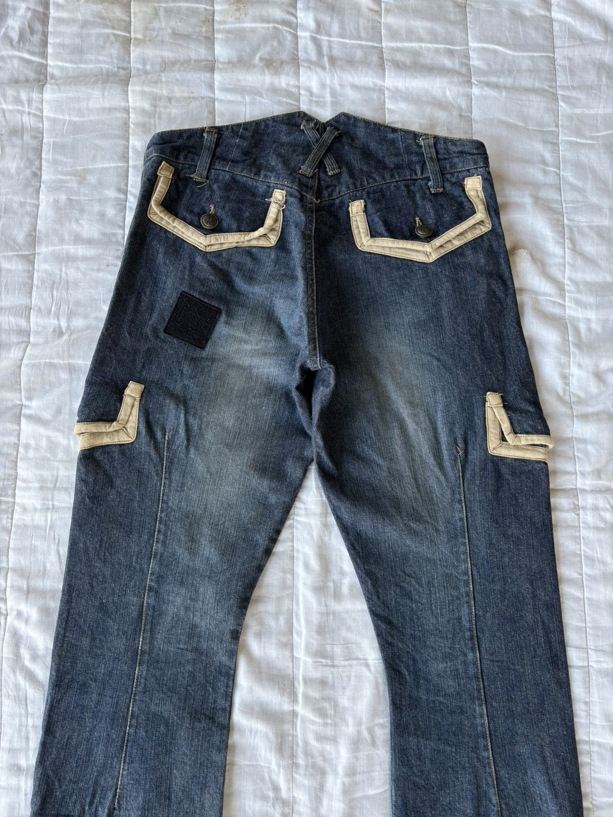 If Six Was Nine 💥IF SIX WAS NINE LGB FLARE MUD WASH JEANS Size US 30 / EU 46 - 6 Thumbnail