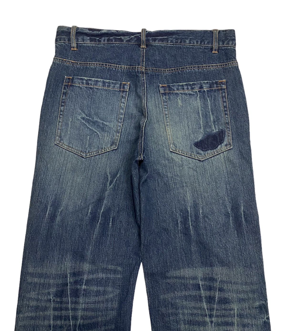 Hysteric Glamour BAGGY🔥DISTRESSED DENIM INSANE BAGGY JEANS BY BACK POINT Size US 35 - 6 Thumbnail