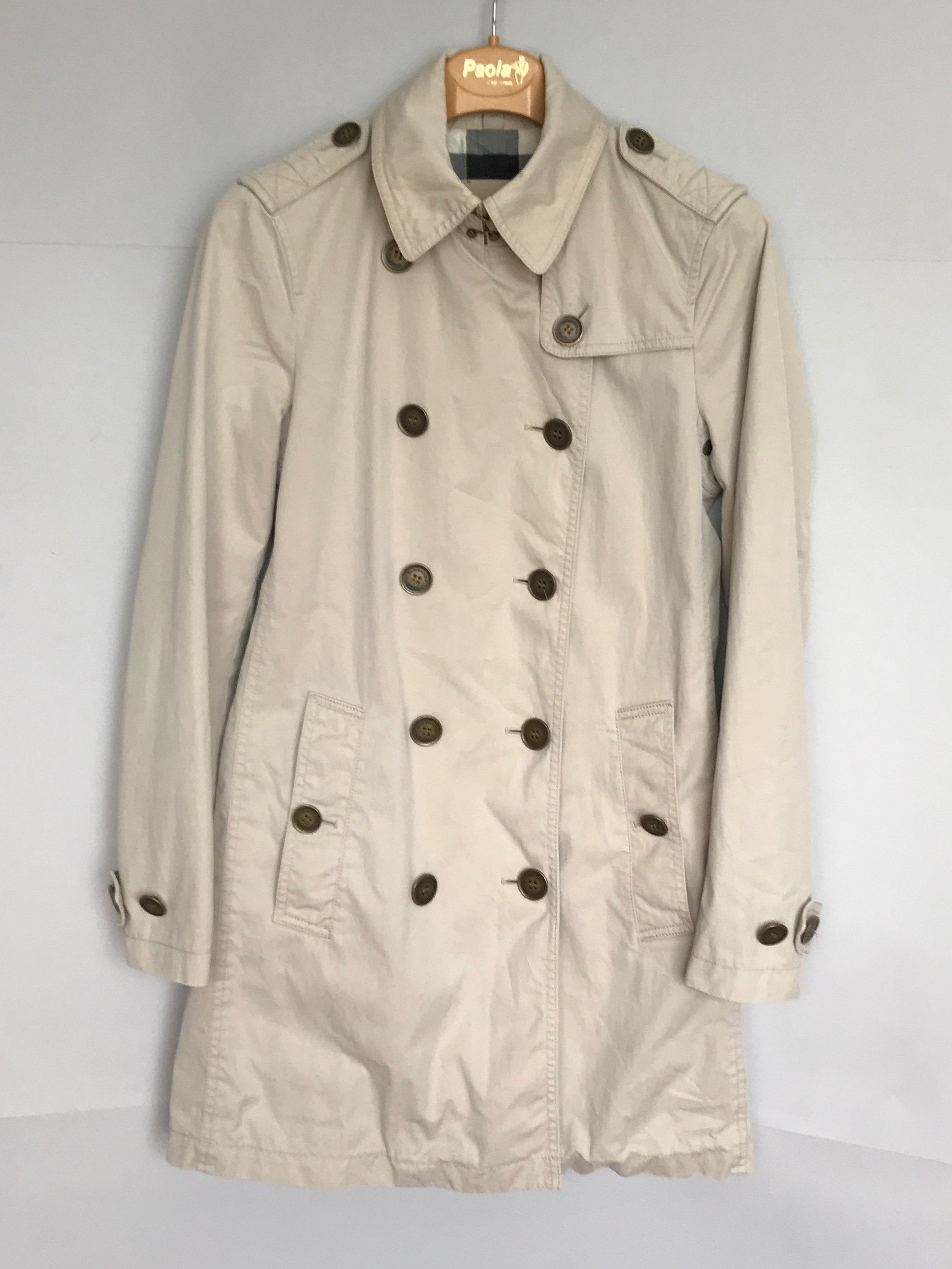 Burberry × Designer BURBERRY BRIT NOVA CHECK TRENCH DOUBLE BREASTED US4 UK6 IT38 Size S / US 4 / IT 40 - 12 Thumbnail