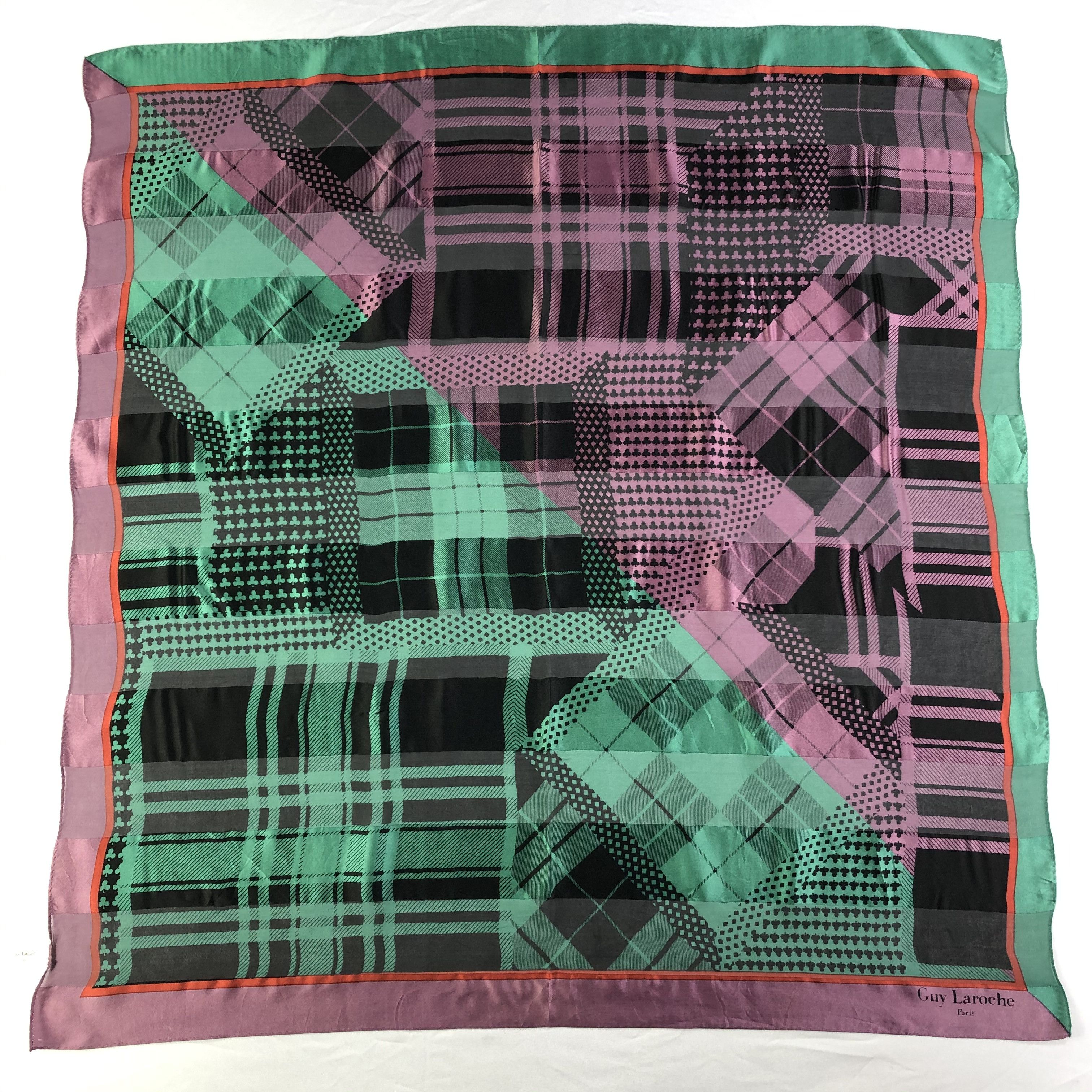 Guy Laroche × Vintage Vintage Guy Laroche Silk Scarf Size ONE SIZE - 2 Thumbnail